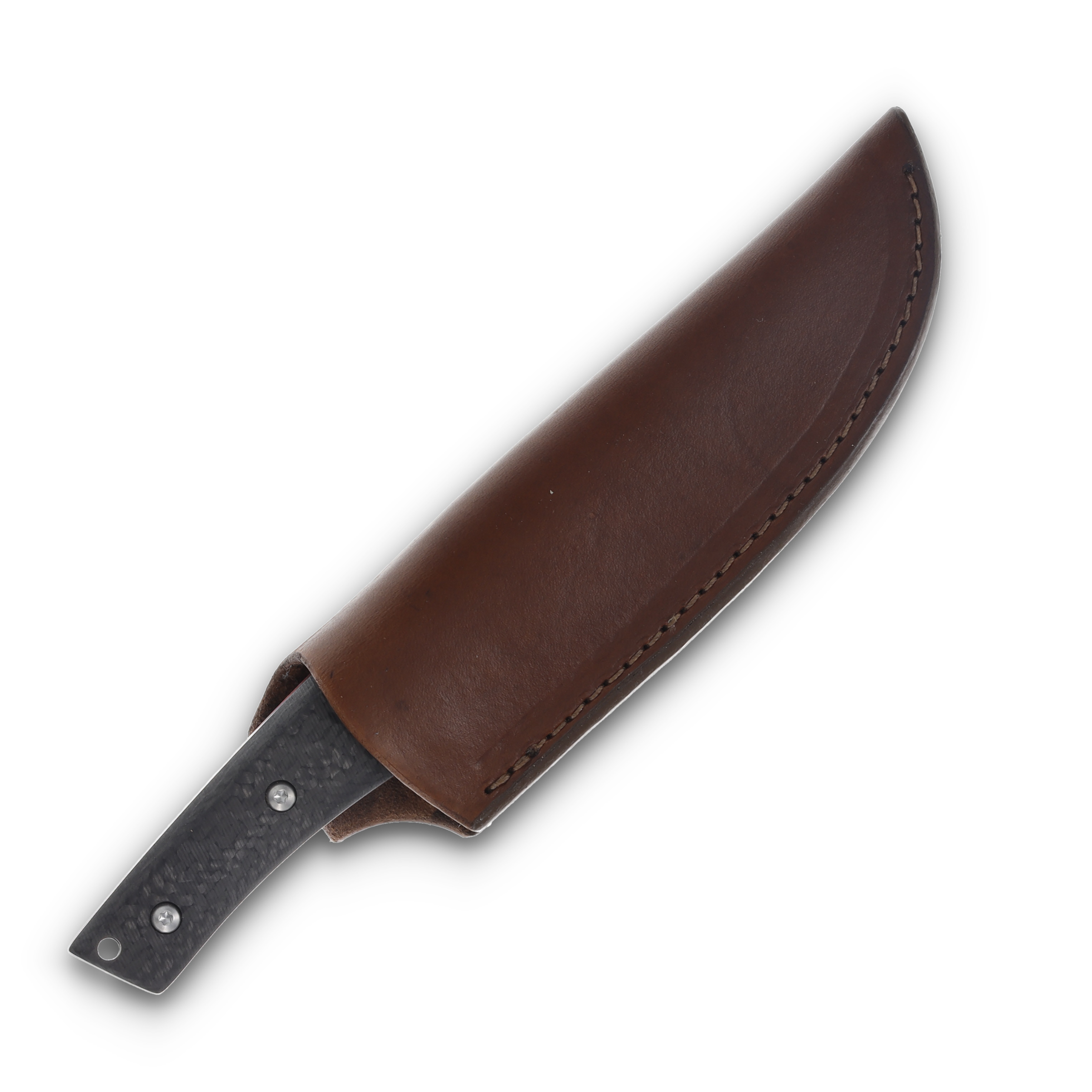 Three Rivers Red Line Fixed Blade Carbon Fiber with Leather Sheath RLINE-CF View 8