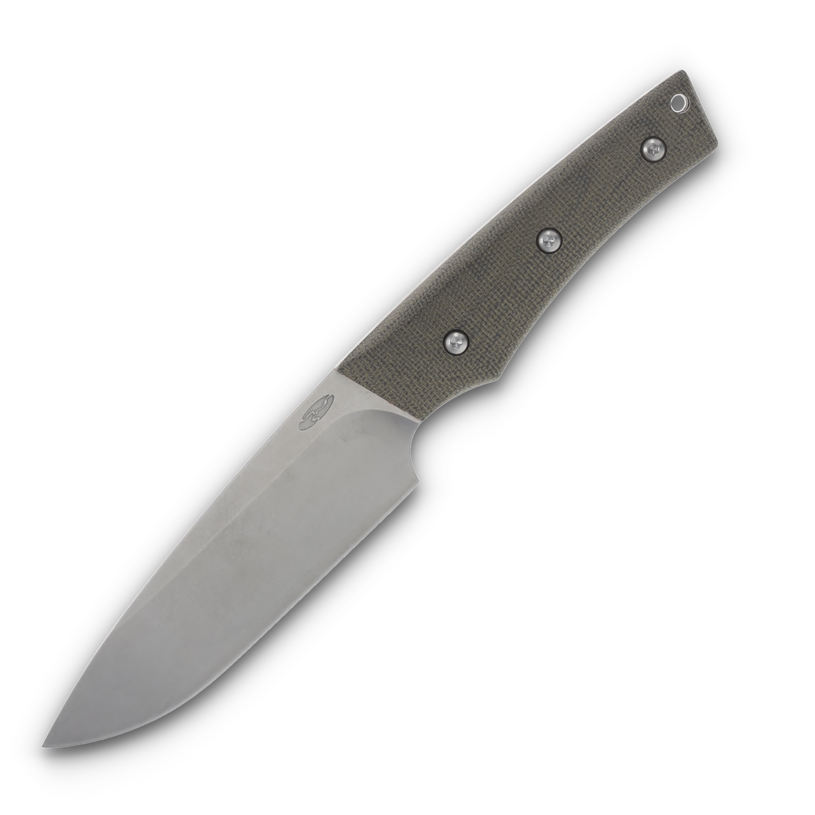Three Rivers Red Line Fixed Blade OD Green Micarta with Leather Sheath RLINE-MIC-OD View 4