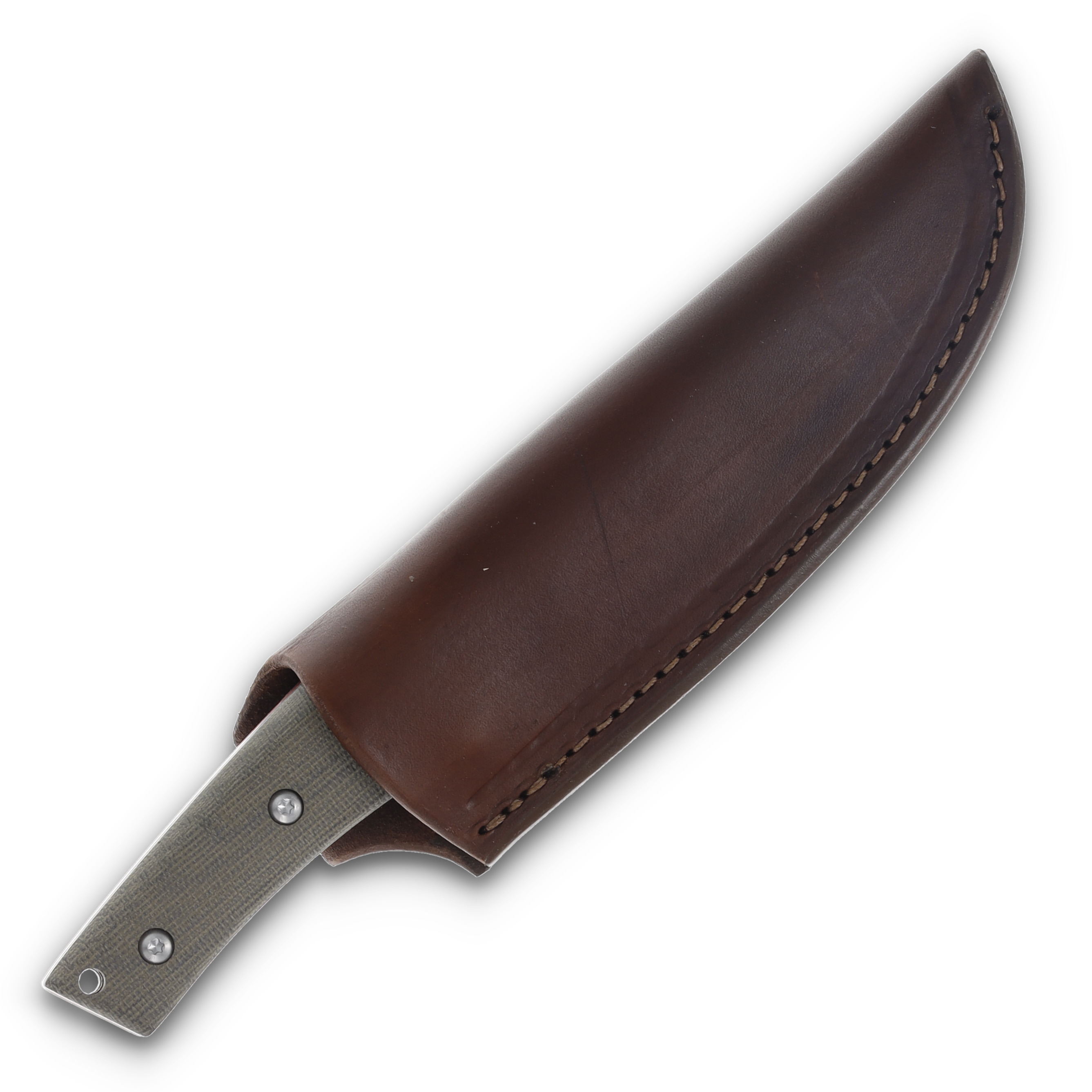 Three Rivers Red Line Fixed Blade OD Green Micarta with Leather Sheath RLINE-MIC-OD View 9