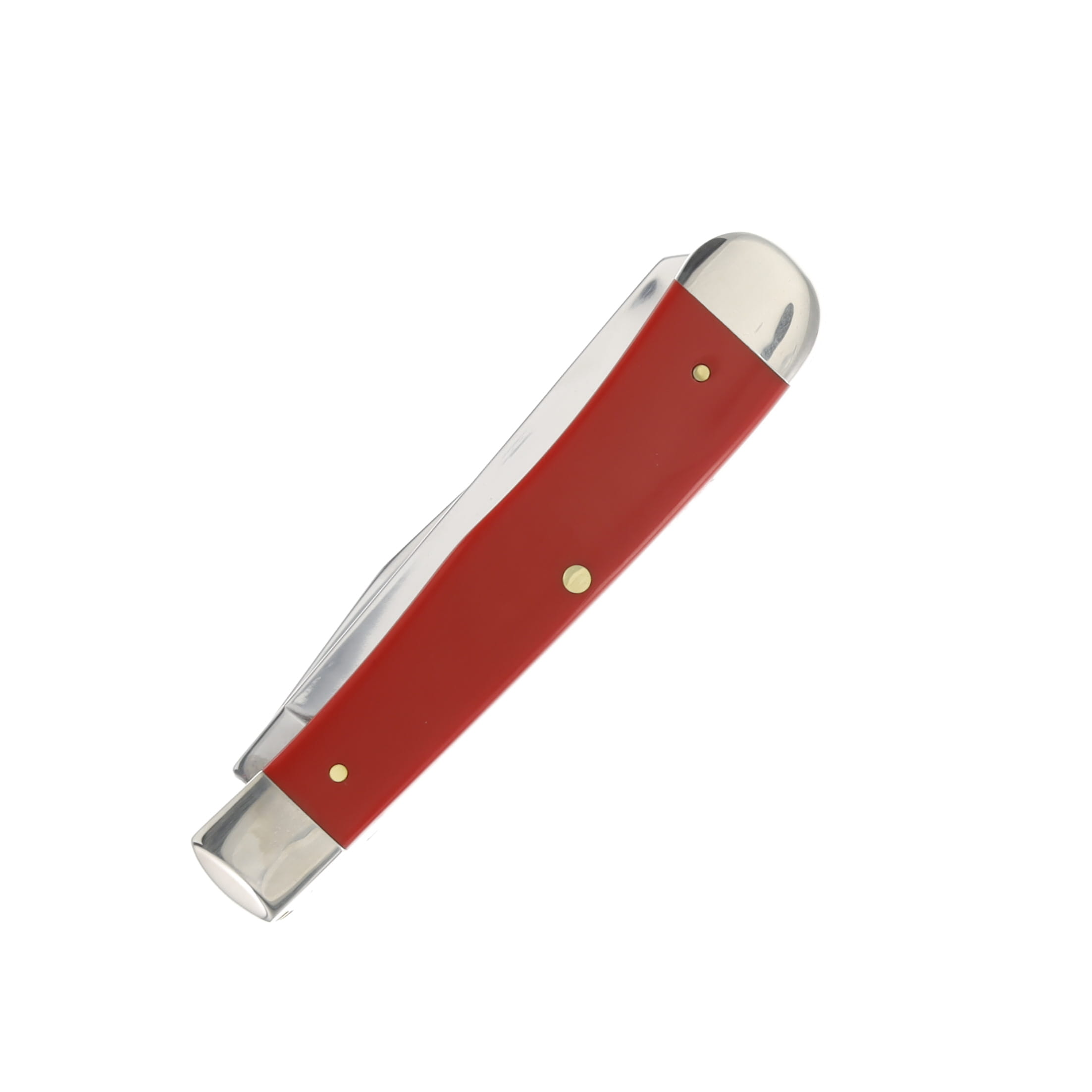 Case XX Red Smooth Synthetic White SparXX Trapper Folding Knife CA56980 View 2