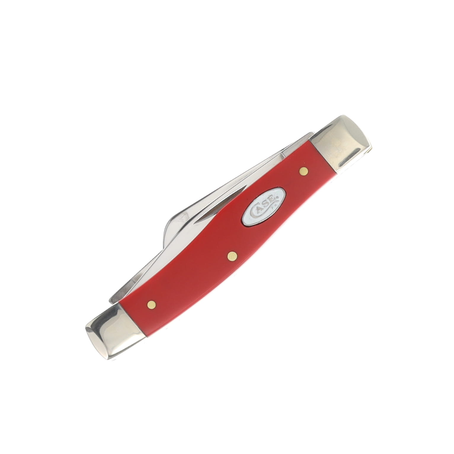 Case XX Red Smooth Synthetic White SparXX Medium Stockman Folding Knife CA56982 View 4