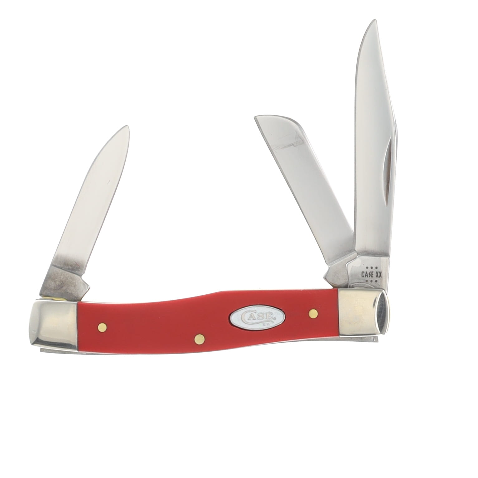 Case XX Red Smooth Synthetic White SparXX Medium Stockman Folding Knife CA56982 View 1