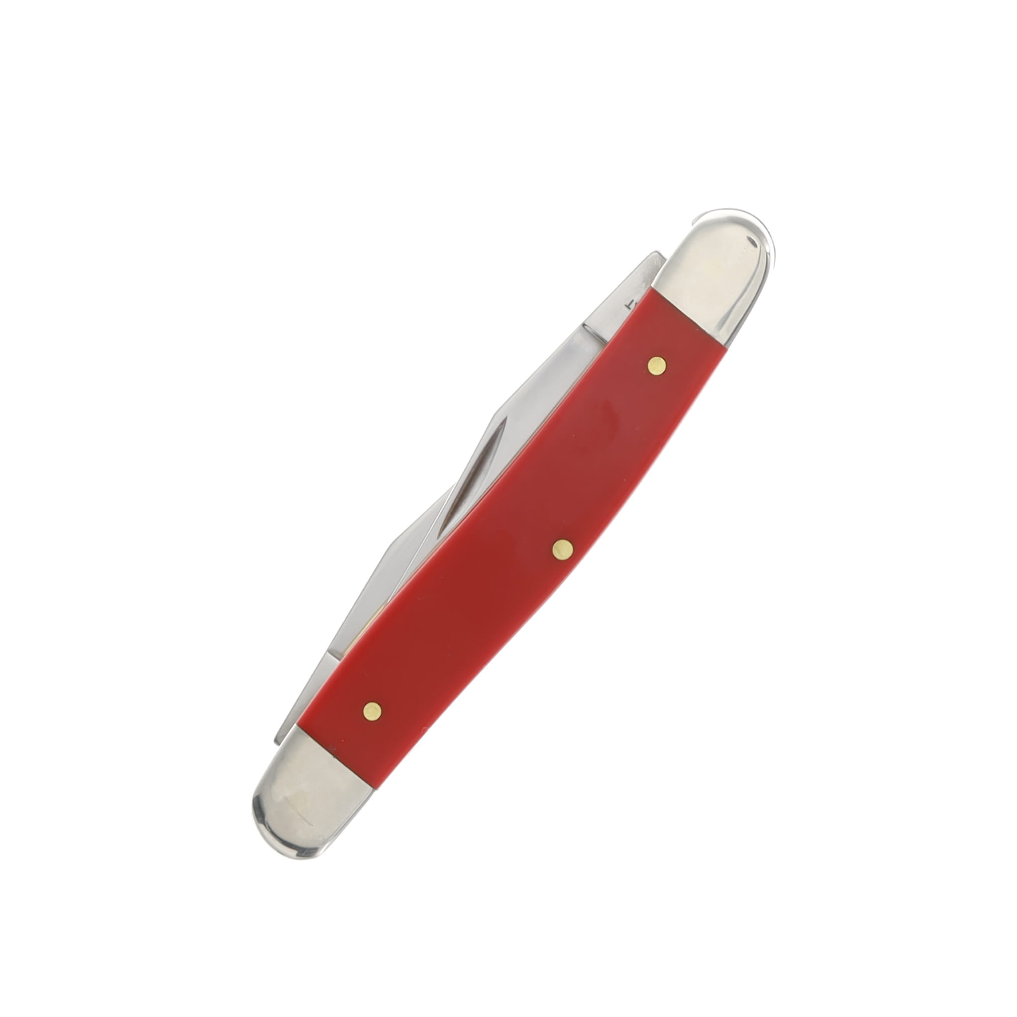 Case XX Red Smooth Synthetic White SparXX Muskrat Folding Knife CA56986 View 2