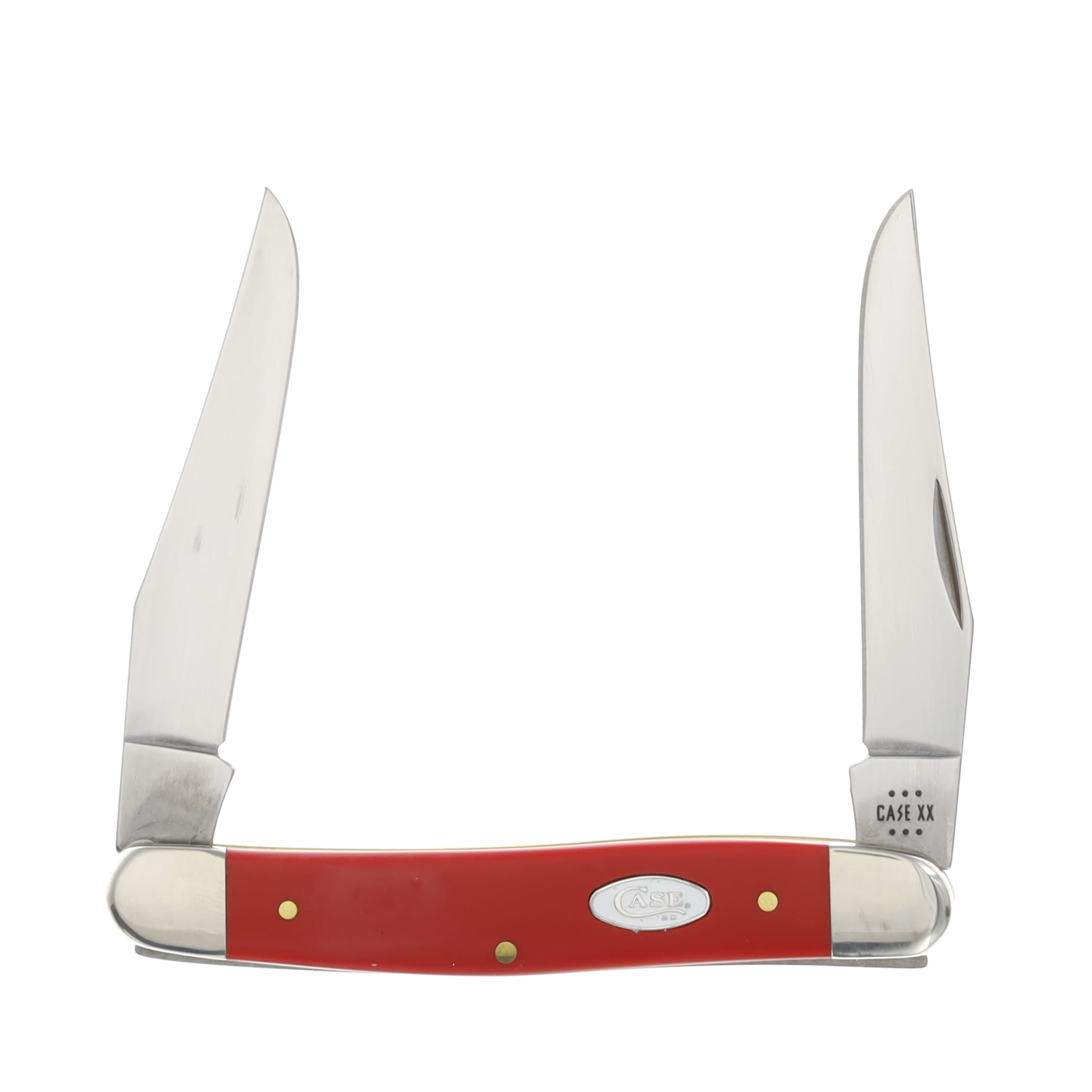 Case XX Red Smooth Synthetic White SparXX Muskrat Folding Knife