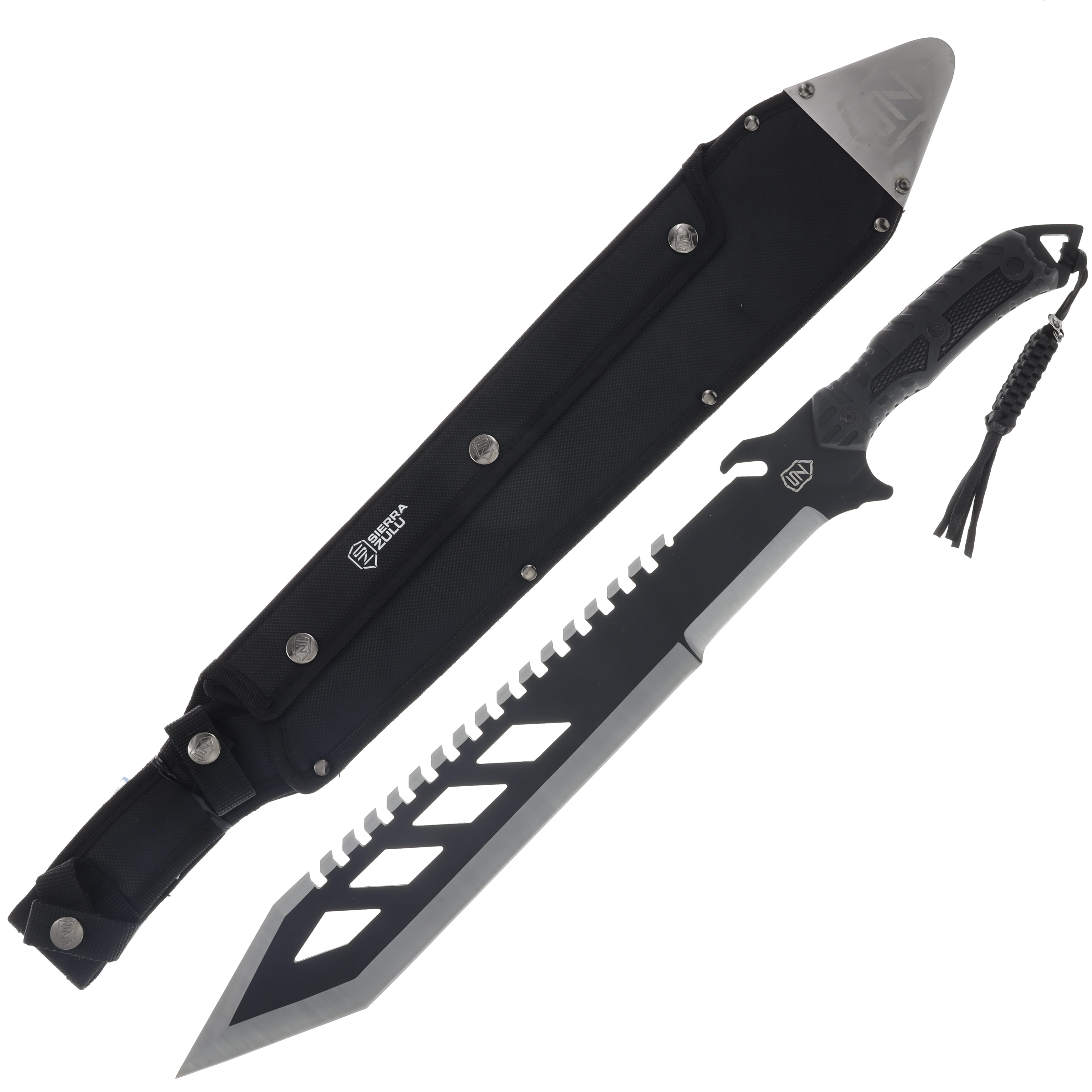 Sierra Zulu 24 Inch Trident Machete Clampack SZ-5606CP - Smoky