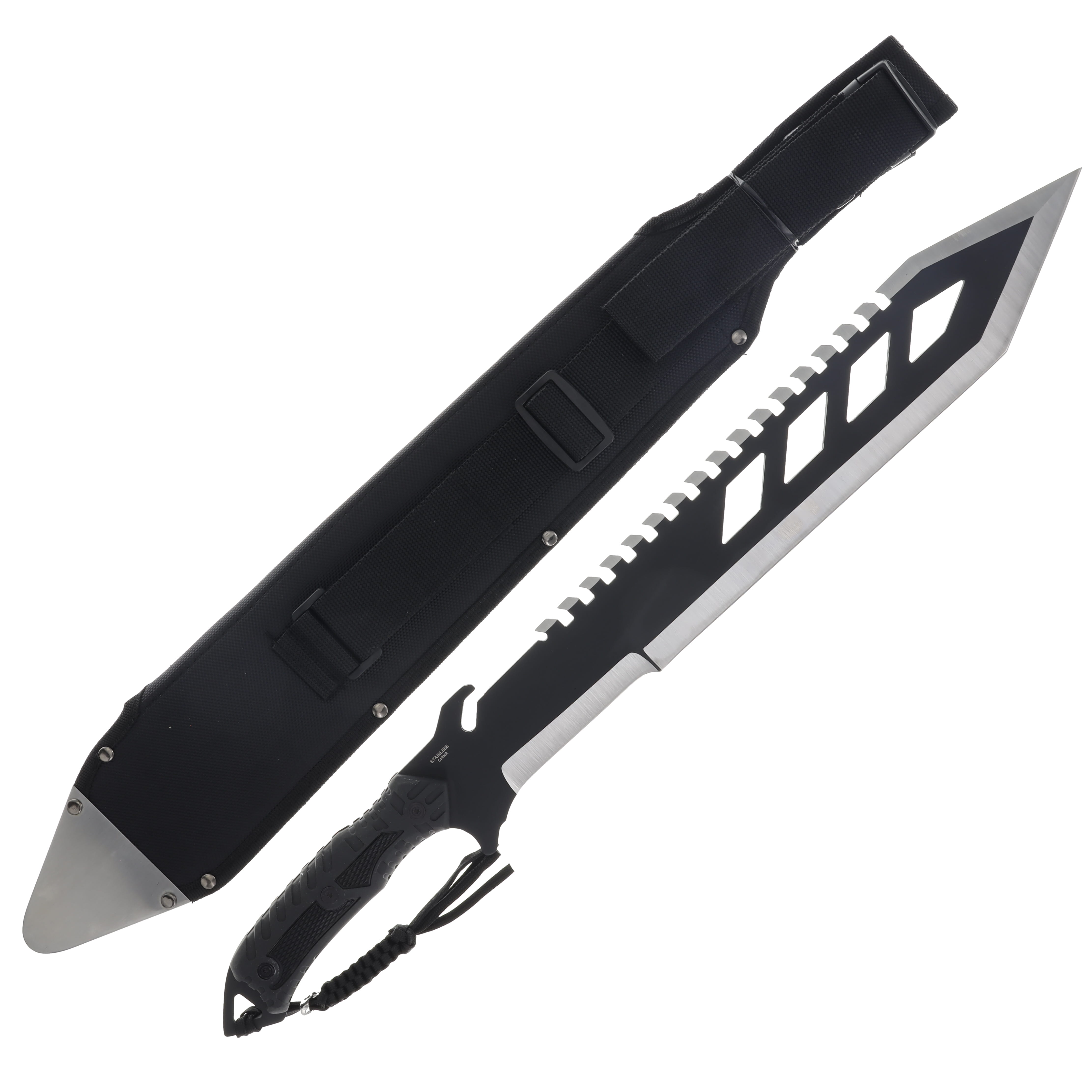 Sierra Zulu 24 Inch Trident Machete Clampack SZ-5606CP - Smoky