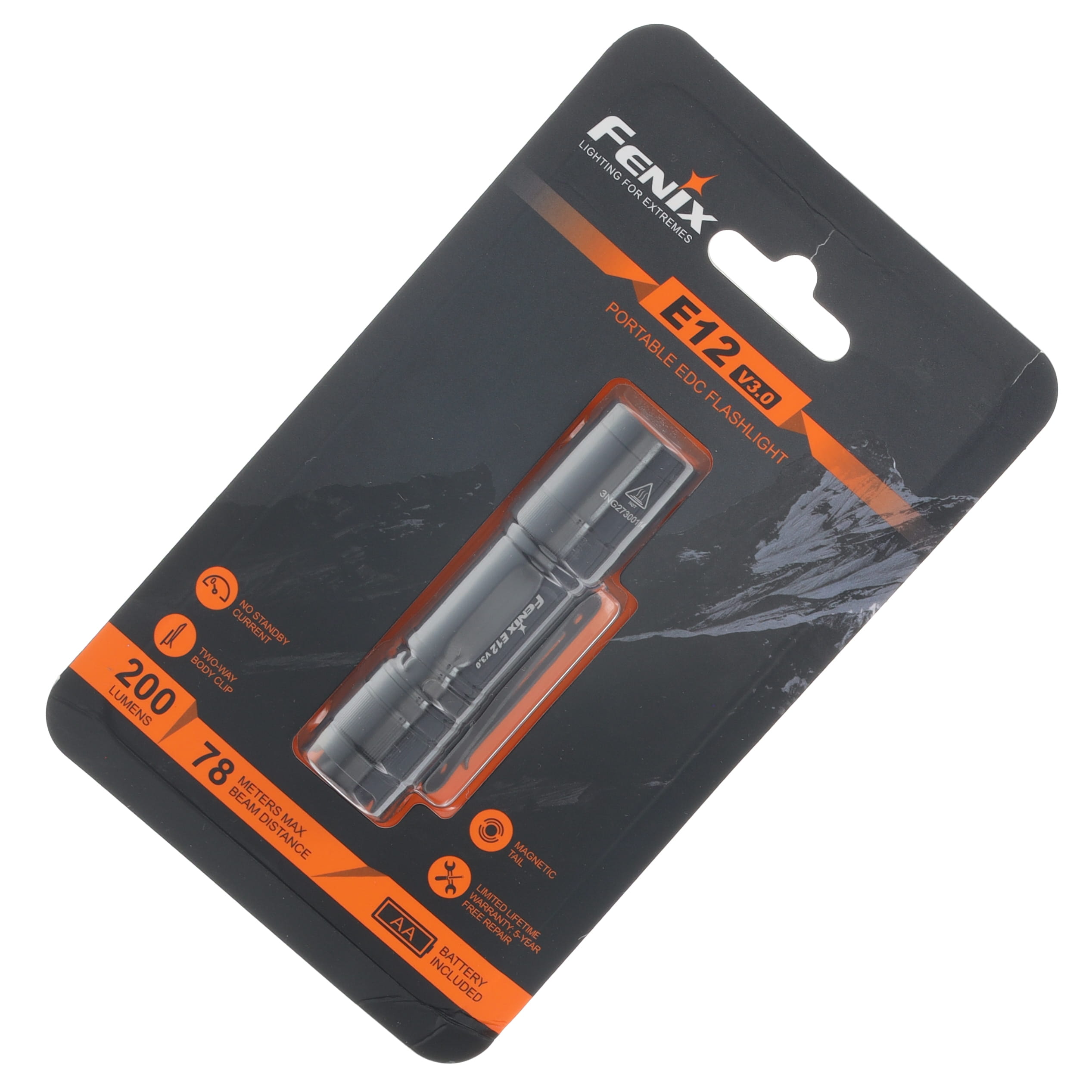 Fenix E12V3 200 Lumen EDC Flashlight FENE12VS View 11