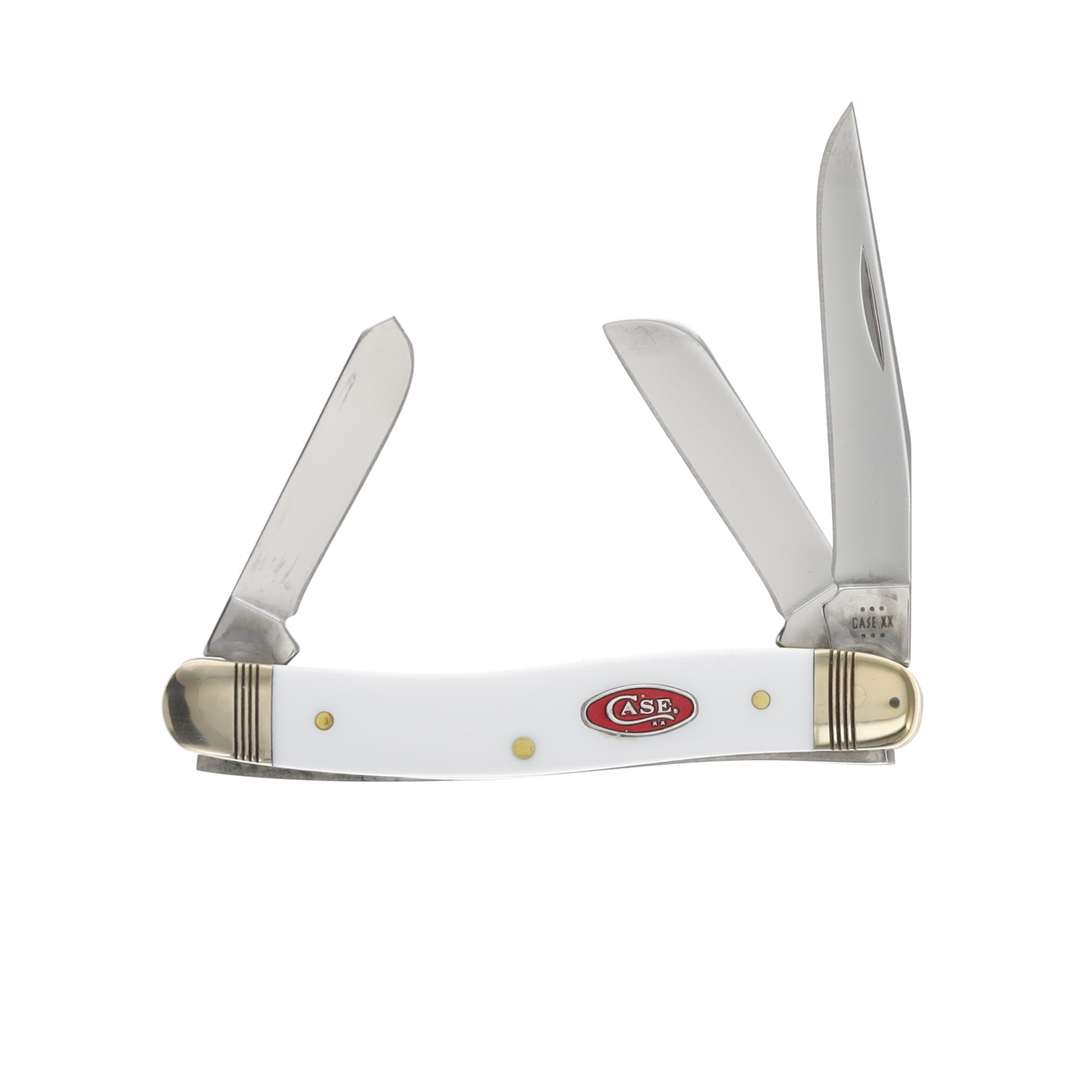 Case XX White Smooth Synthetic Red SparXX Medium Stockman with Cigar Box CA10788 View 1