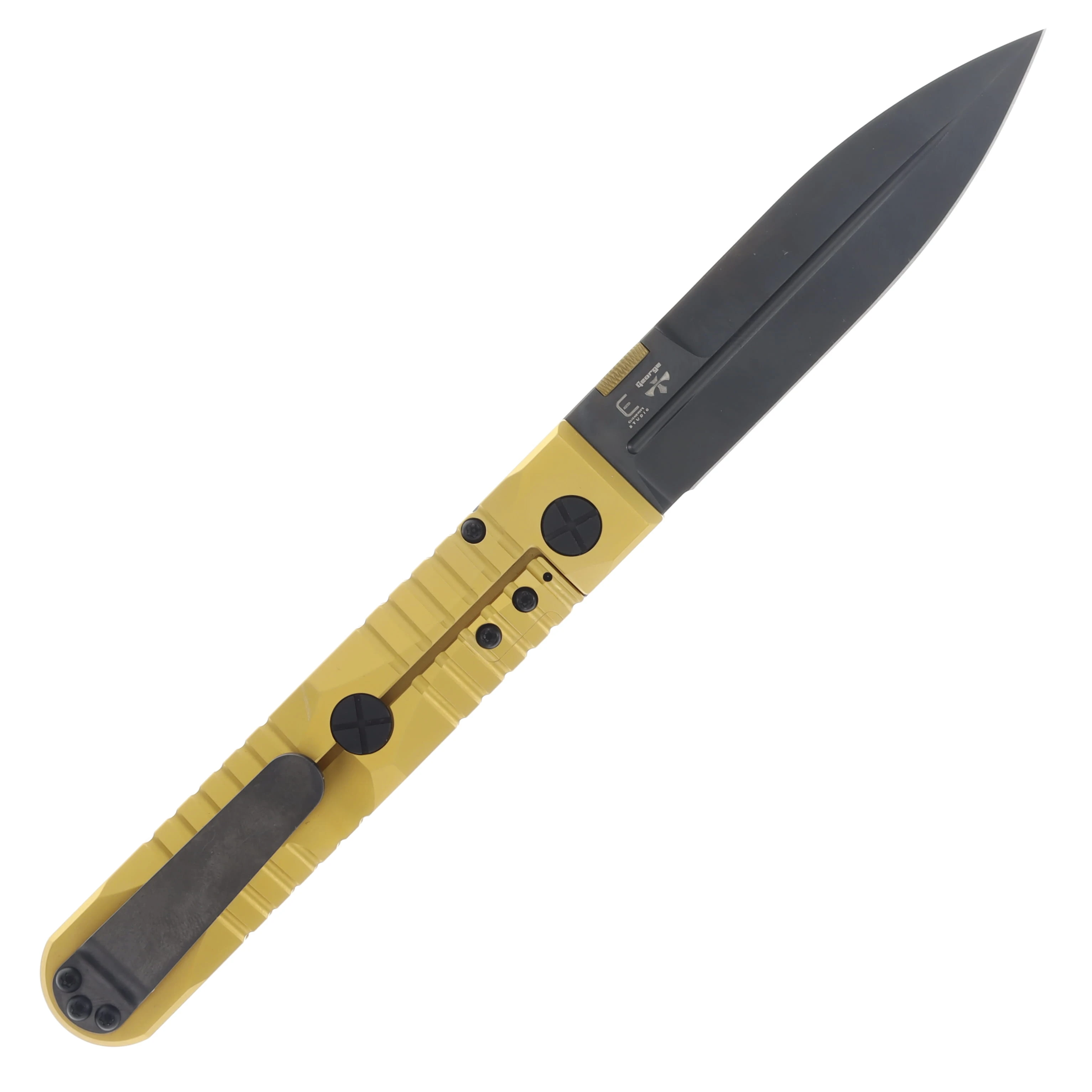 Elishewitz Les George Ek Integral Folder Dagger Brass ECKIDGGD View 2