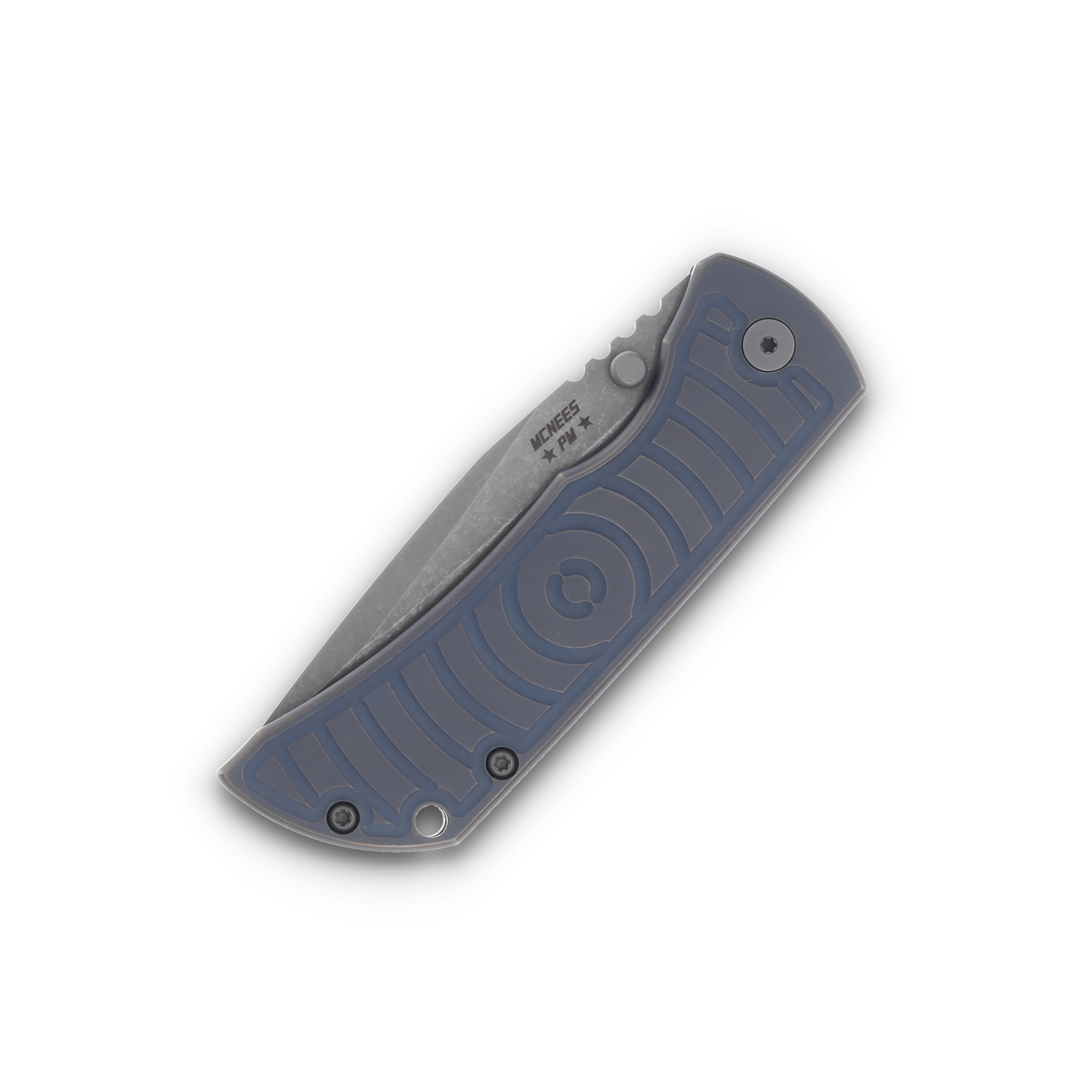 McNee's PM Mac 2 Folding Knife Magnacut/Atomic Blue Bronze Shockwave MCNPMMAC235G2FABBRS View 5