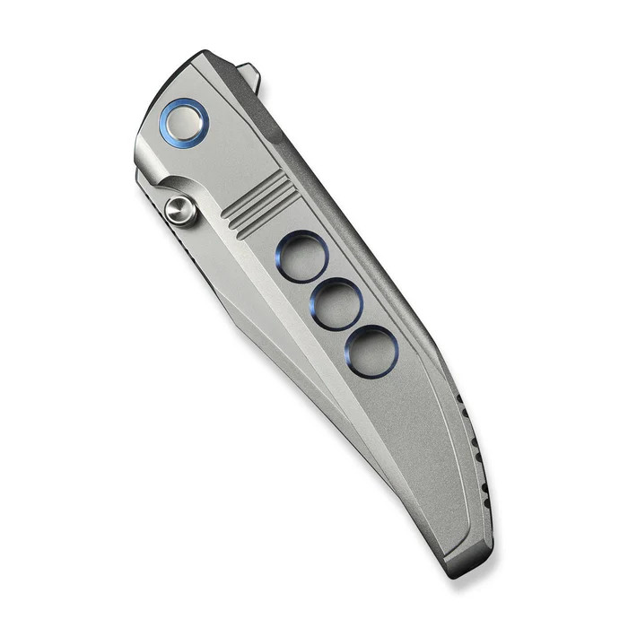 We Knife Co Ezinta Polished Titanium Bead Blasted 3.99in Clip Point WE22041-2 View 4
