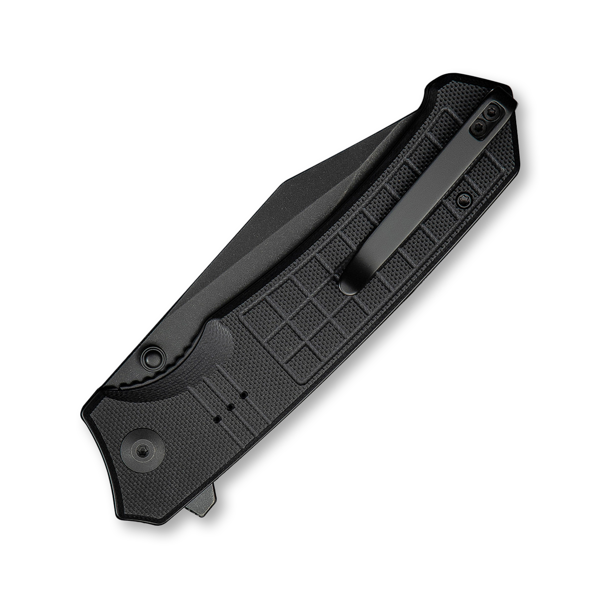 CIVIVI Tacticorix Folding Knife 3.7in Plain Black Stonewash Clip Point C23055-1 View 3