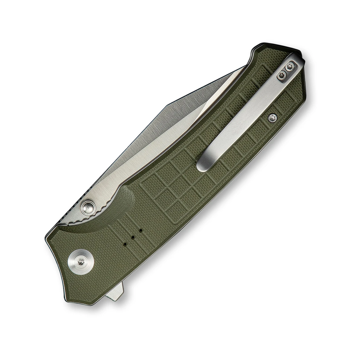 CIVIVI Tacticorix Folding Knife OD 3.7 Inch Plain Satin Clip Point C23055-2 View 3