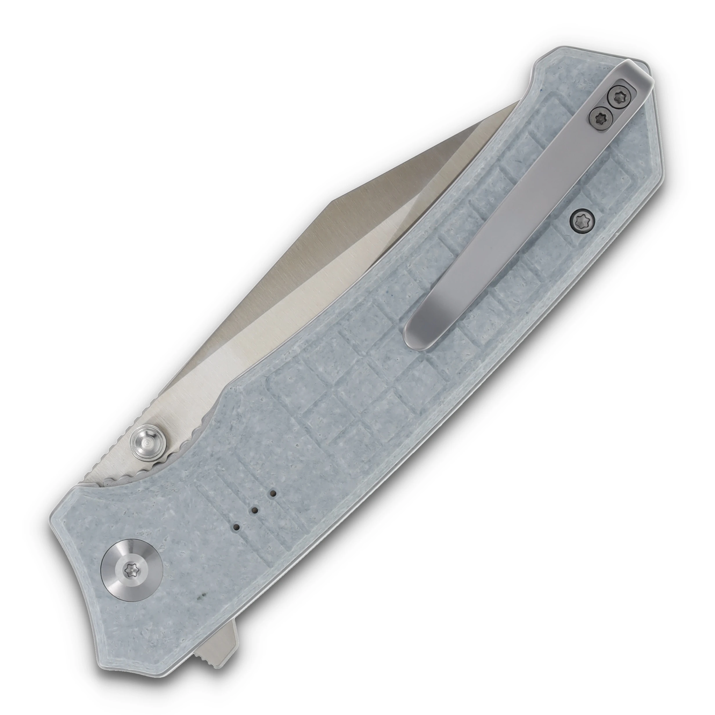 CIVIVI Tacticorix Folding Knife Gray 3.7 Inch Plain Satin Clip Point C23055-3 View 4