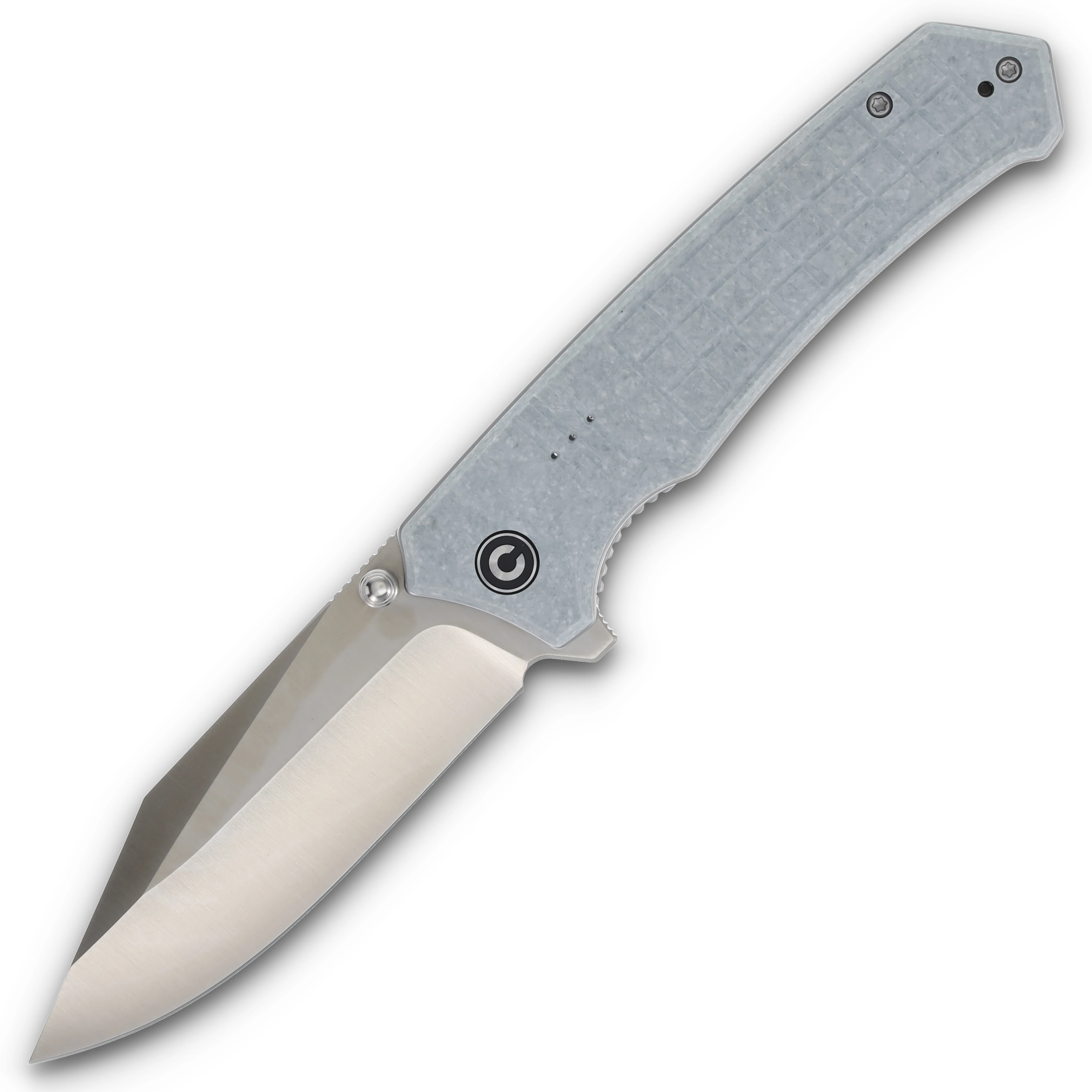 CIVIVI Tacticorix Folding Knife Gray 3.7 Inch Plain Satin Clip Point C23055-3 View 1