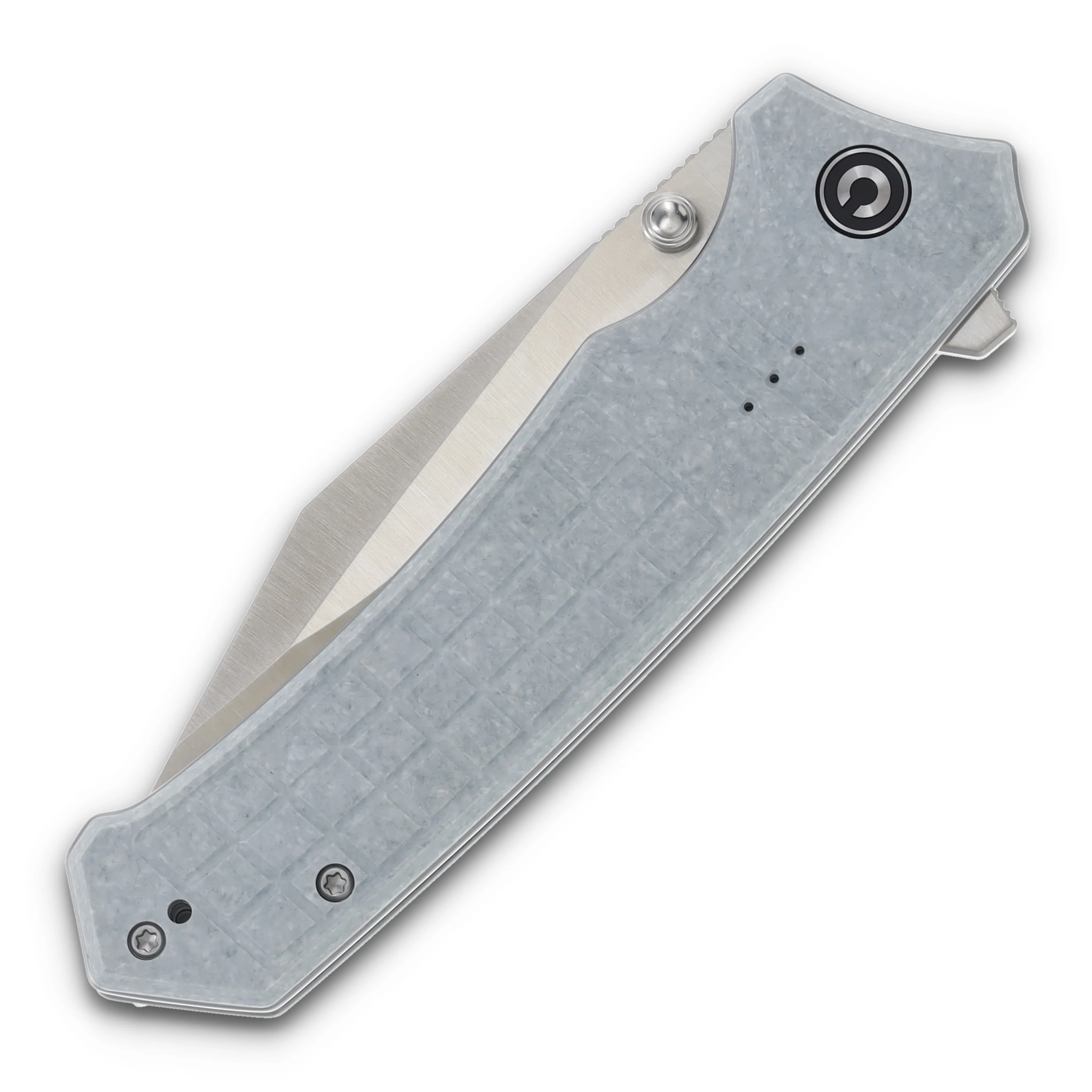 CIVIVI Tacticorix Folding Knife Gray 3.7 Inch Plain Satin Clip Point C23055-3 View 3