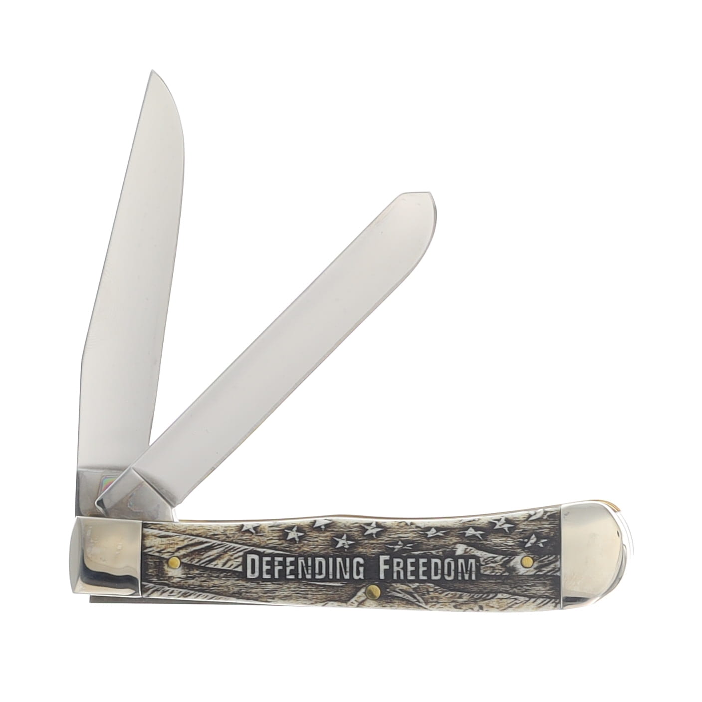 Case XX Korean War 38th Parallel Smooth Bone Trapper Folding Knife CA22031 View 2