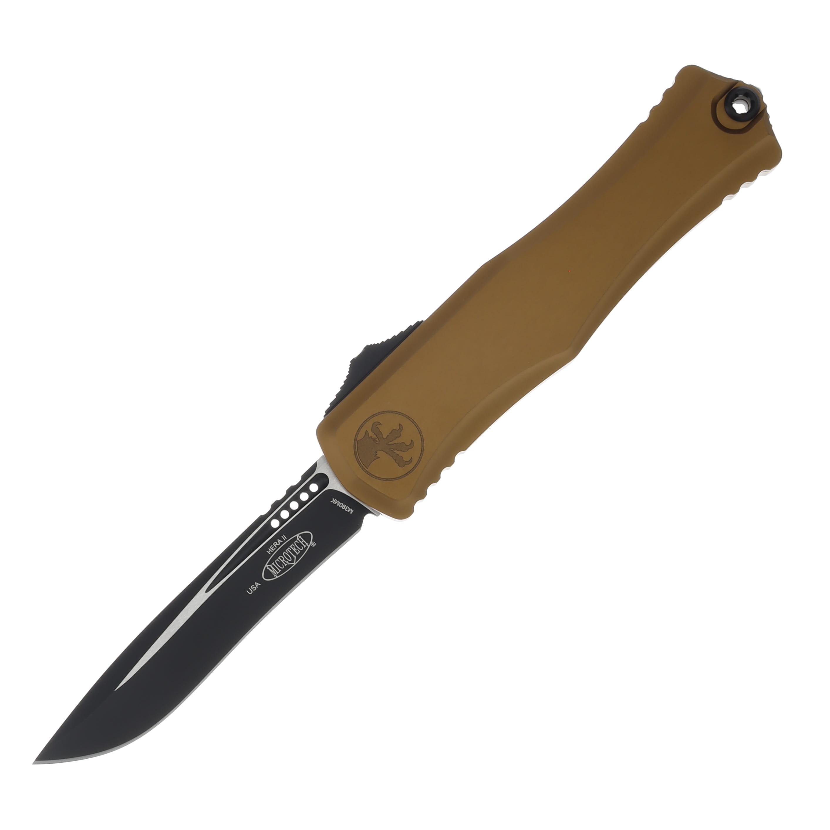 Microtech Hera II OTF Automatic Tan Standard 3in Plain Recurve AUMT17051TA View 1