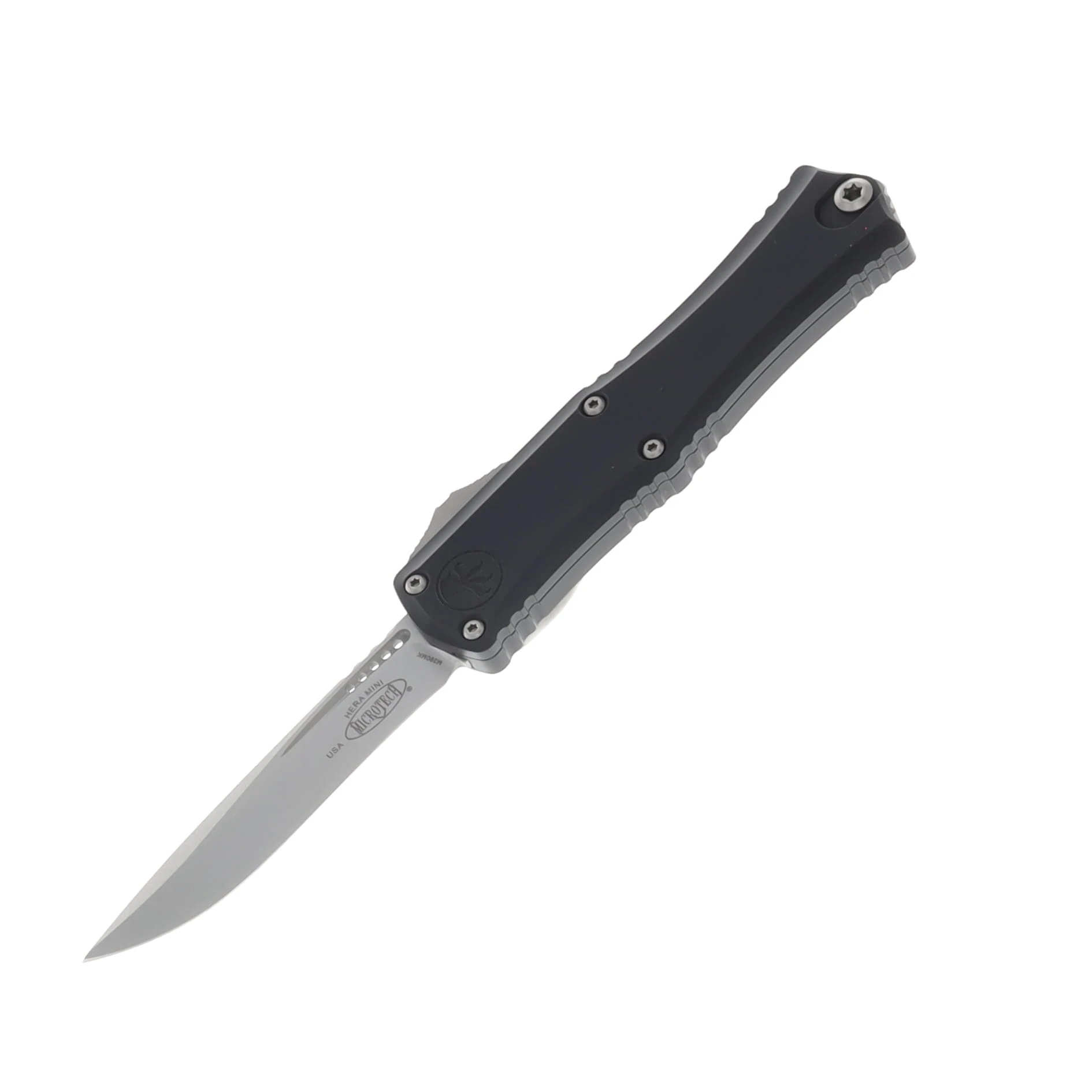 Microtech Hera II Mini OTF Automatic 3in Recurve Stonewash Standard AUMT1705M10 View 1