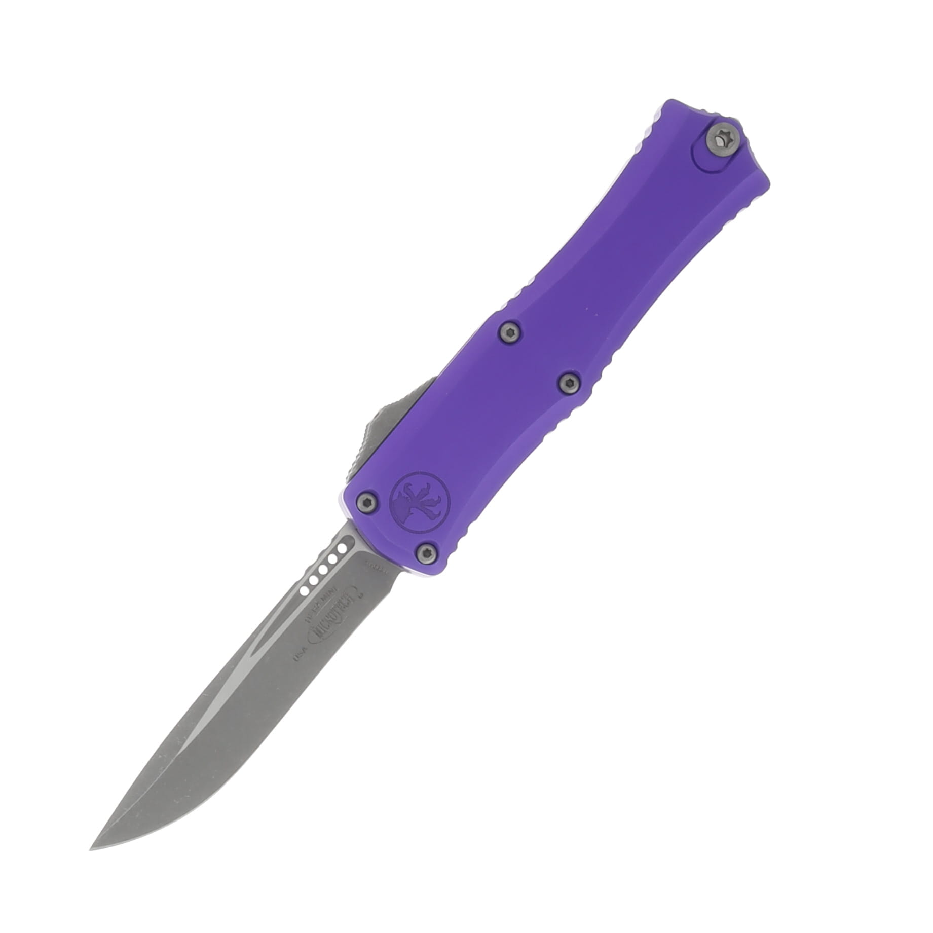 Microtech Hera II Mini OTF Auto 3in Recurve Purple Apocalyptic Standard AUMT1705M10APPU View 1