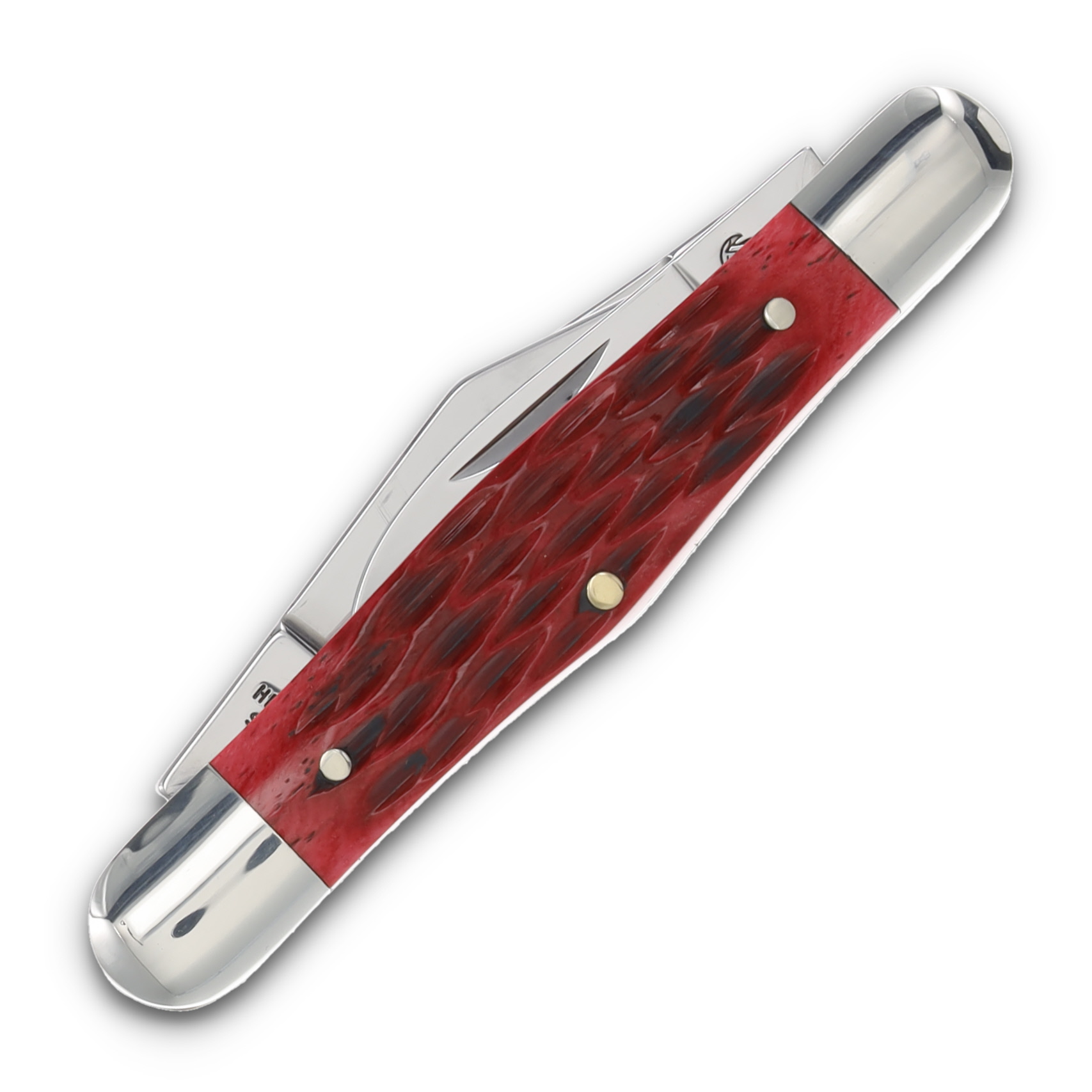 Hen & Rooster 3 Blade Whittler Red Pick Bone HRI123RPB View 4