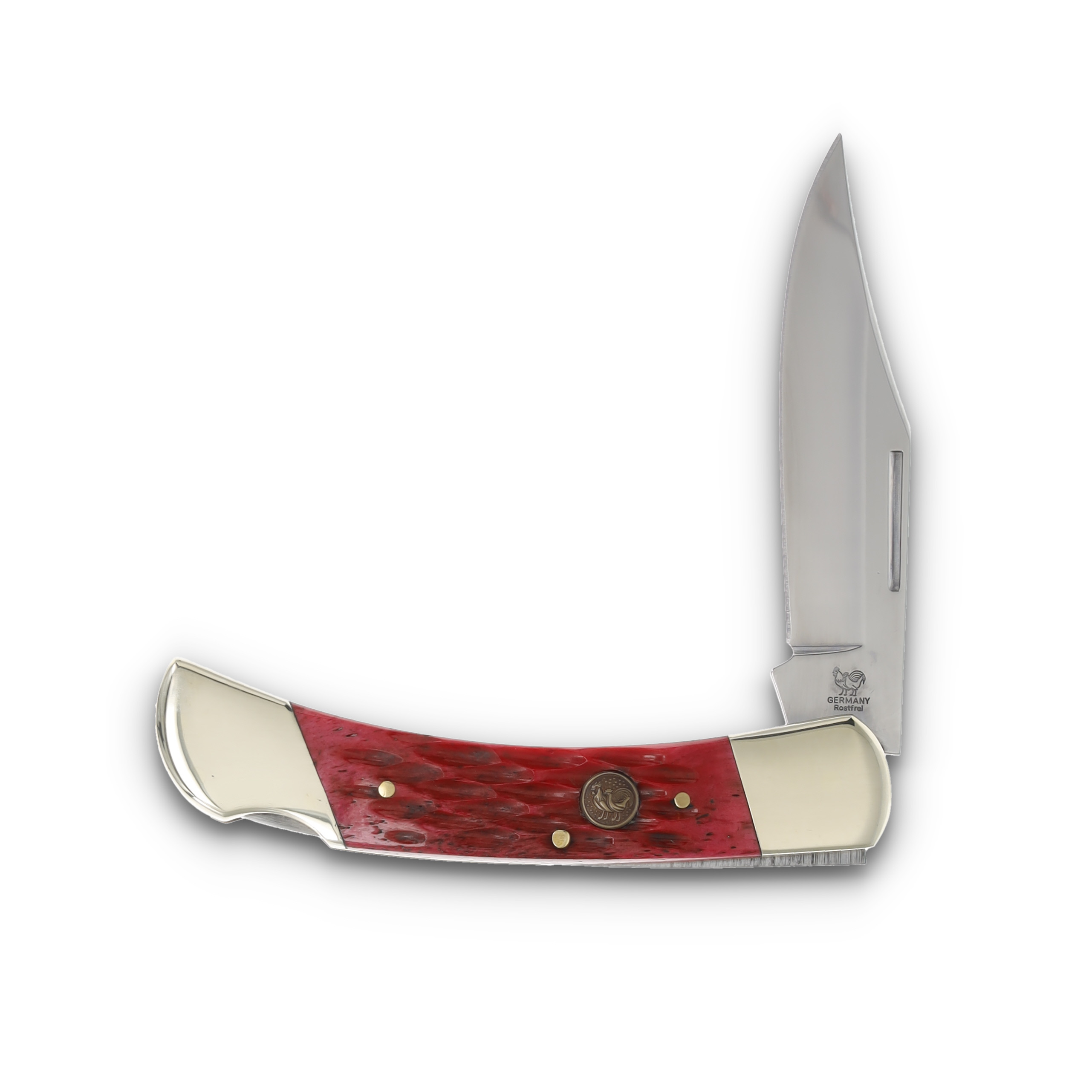 Hen & Rooster Single Blade Lockback Red Pick Bone HRI361RPB View 3