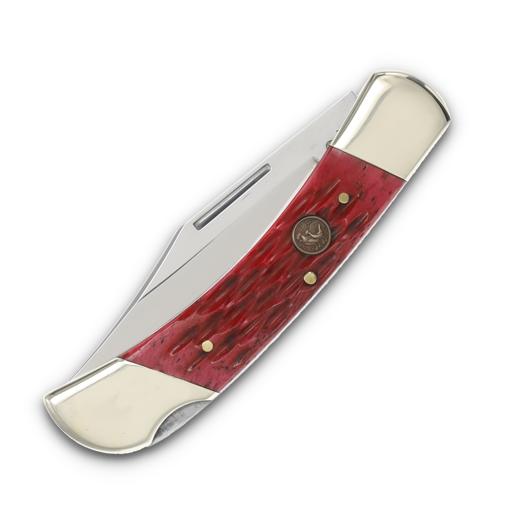 Hen & Rooster Single Blade Lockback Red Pick Bone HRI361RPB View 5