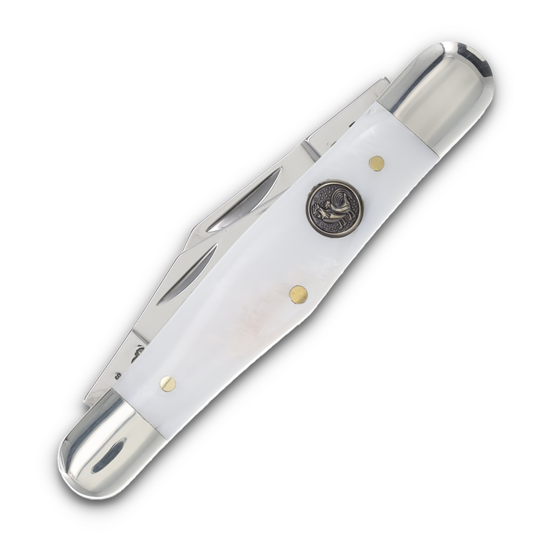 Hen & Rooster 3 Blade Whittler Mother Of Pearl HRI123MOP View 3