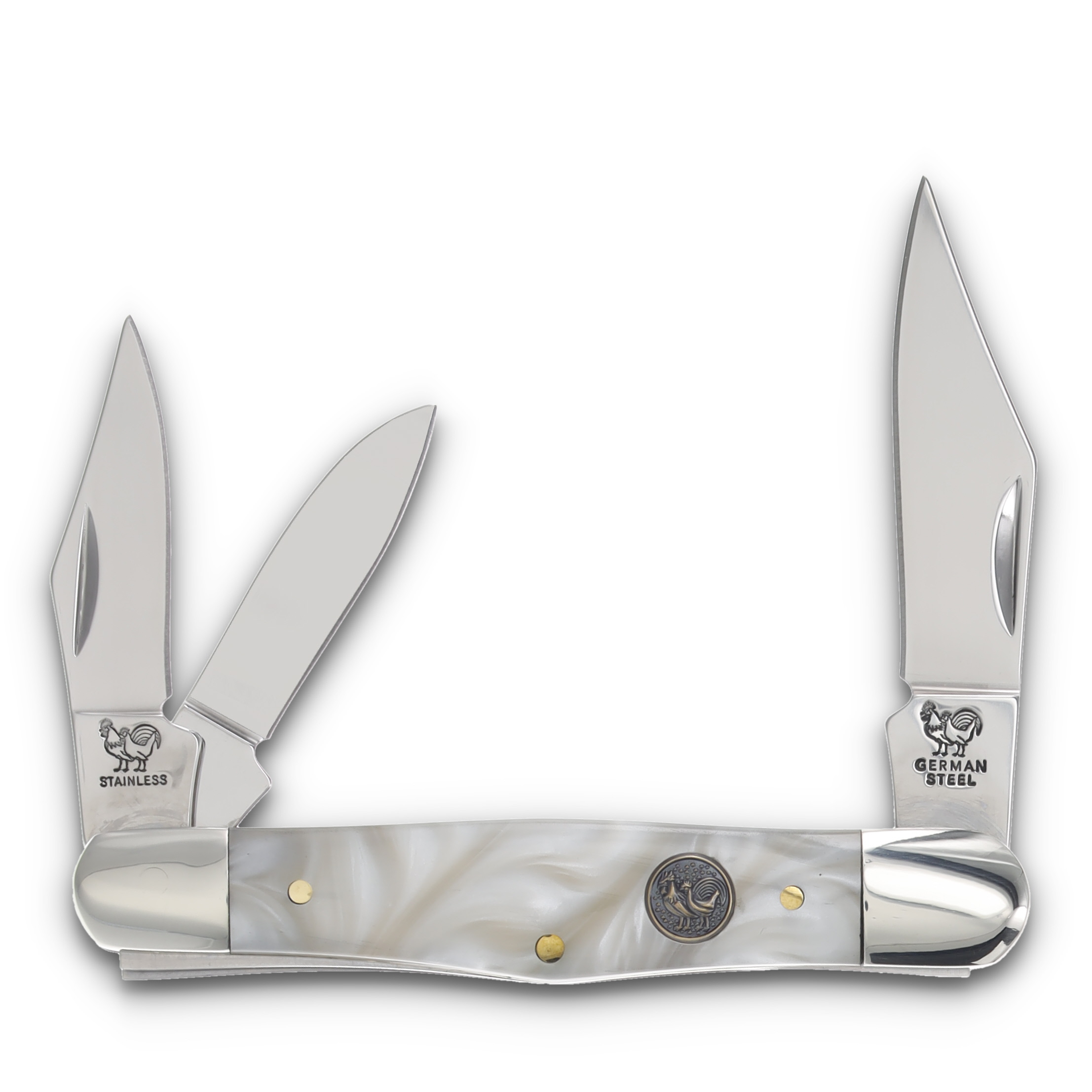 Hen & Rooster 3 Blade Whittler Cracked Ice HRI123CI View 1