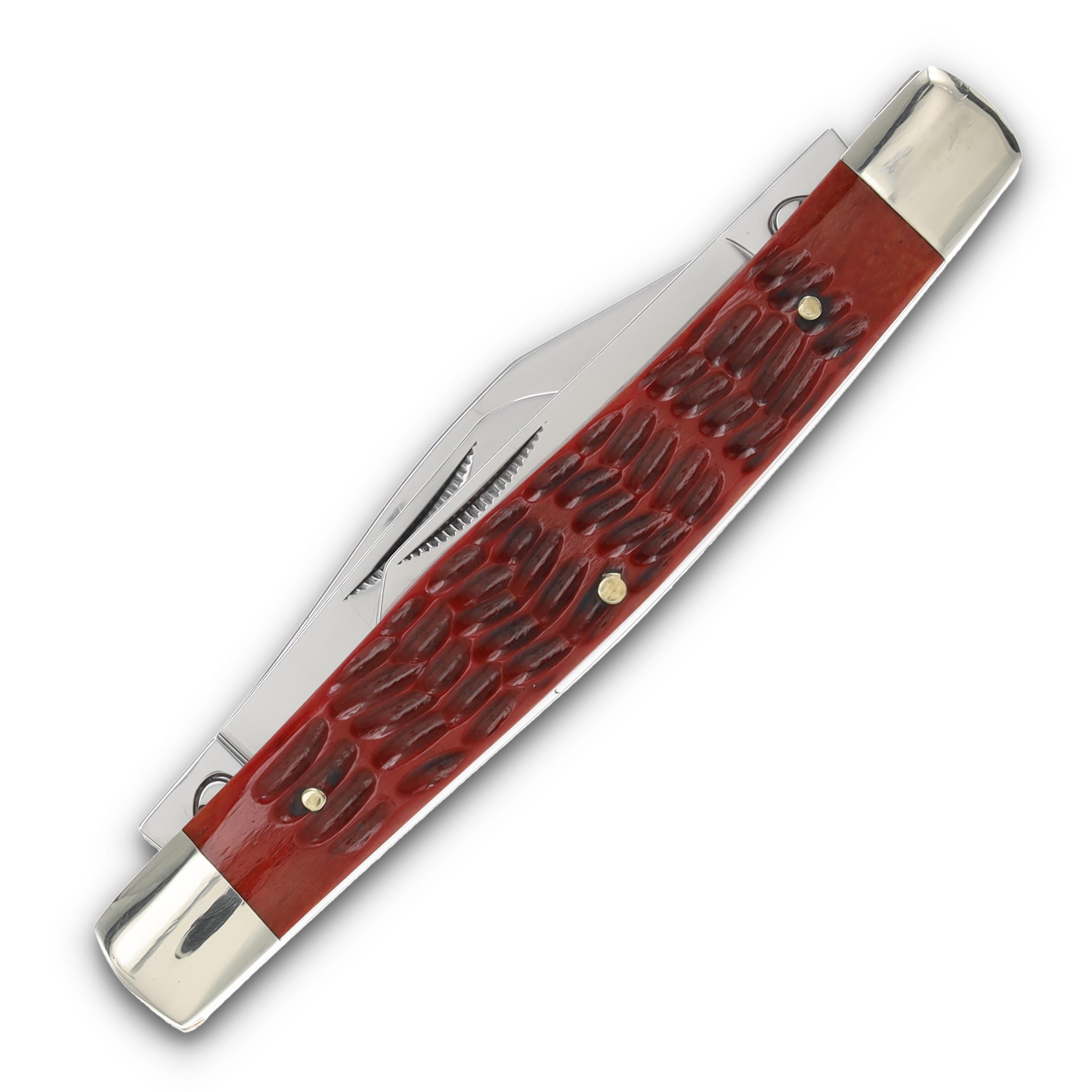 Buck Creek Large Stockman Red Jigged Bone Handle FRBCI659RPB View 4