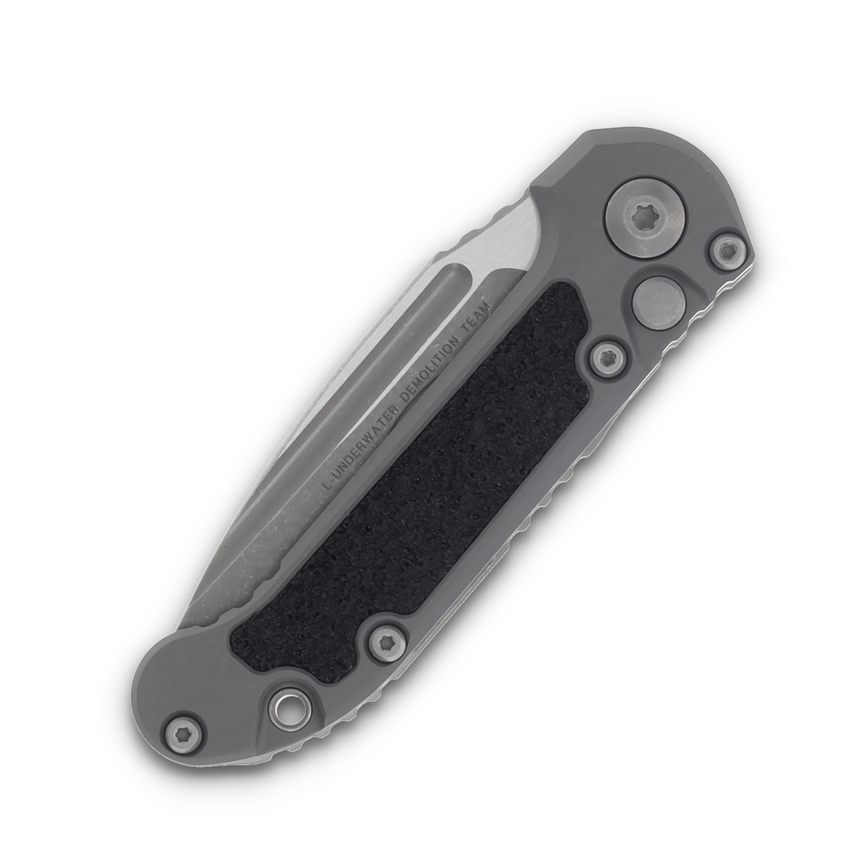 Microtech LUDT Automatic Knife Gen III Apocalyptic/Natural Clear Aluminum AUMT113510APNC View 3