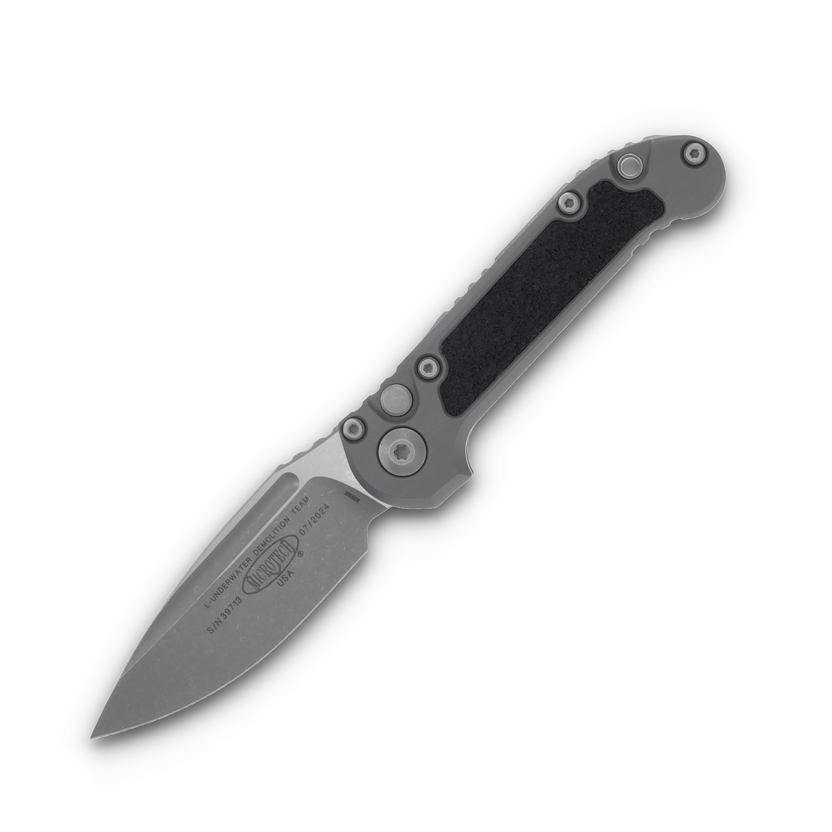 Microtech LUDT Automatic Knife Gen III Apocalyptic/Natural Clear Aluminum AUMT113510APNC View 1