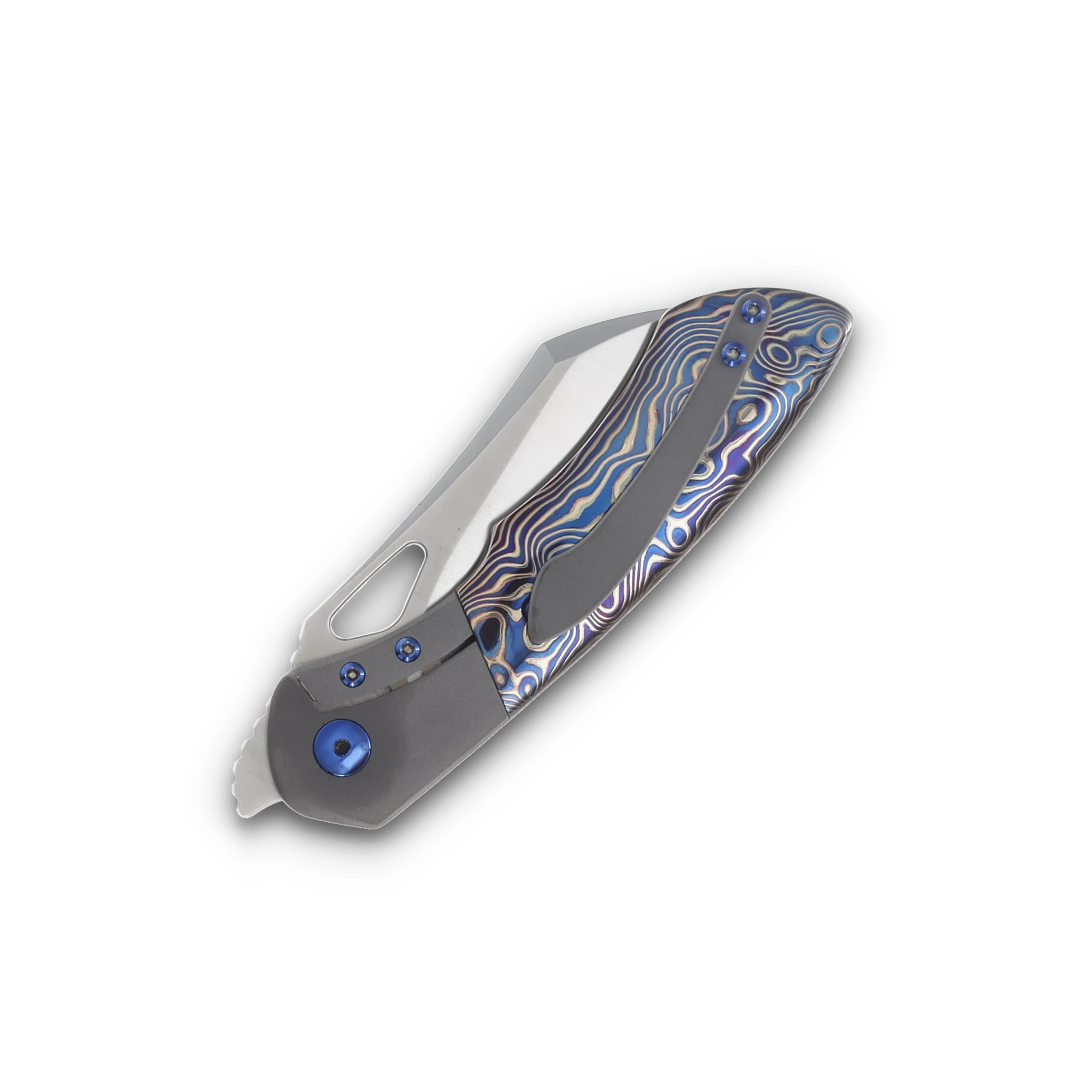 Olamic Whippersnapper BL Folding Knife Satin XHP Wharncliffe/Dark Blast/Fedokume 275W View 5