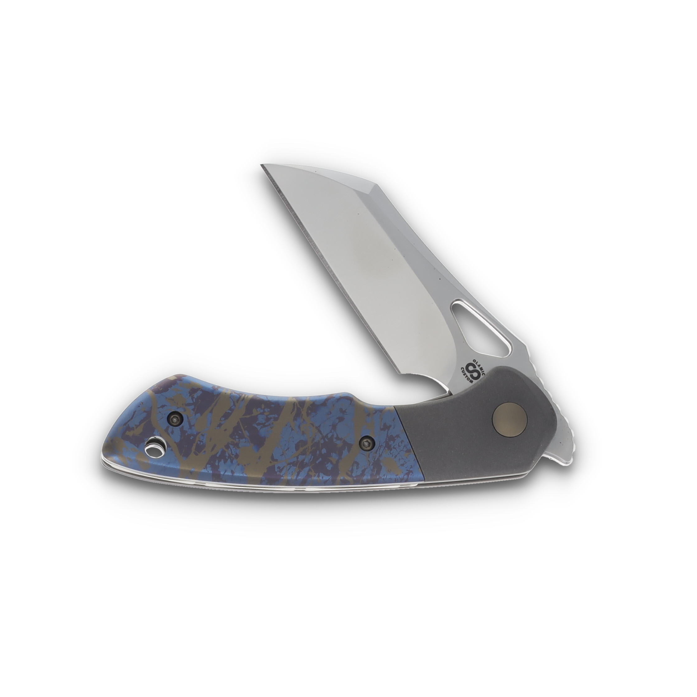 Olamic Whippersnapper BL Folding Knife Satin XHP Wharncliffe/Dark Blast/Splash Anodized 272W View 4
