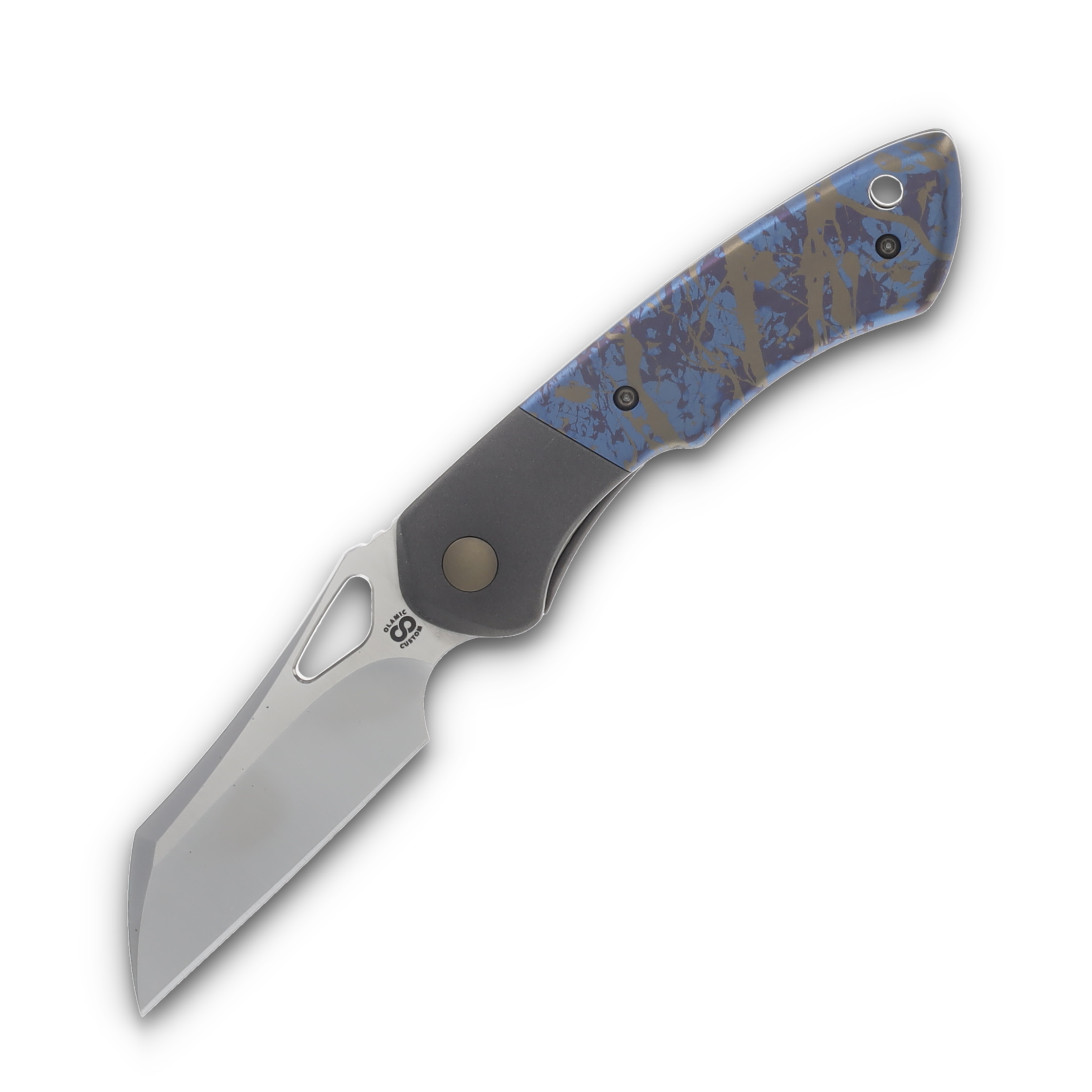 Olamic Whippersnapper BL Folding Knife Satin XHP Wharncliffe/Dark Blast/Splash Anodized 272W View 1