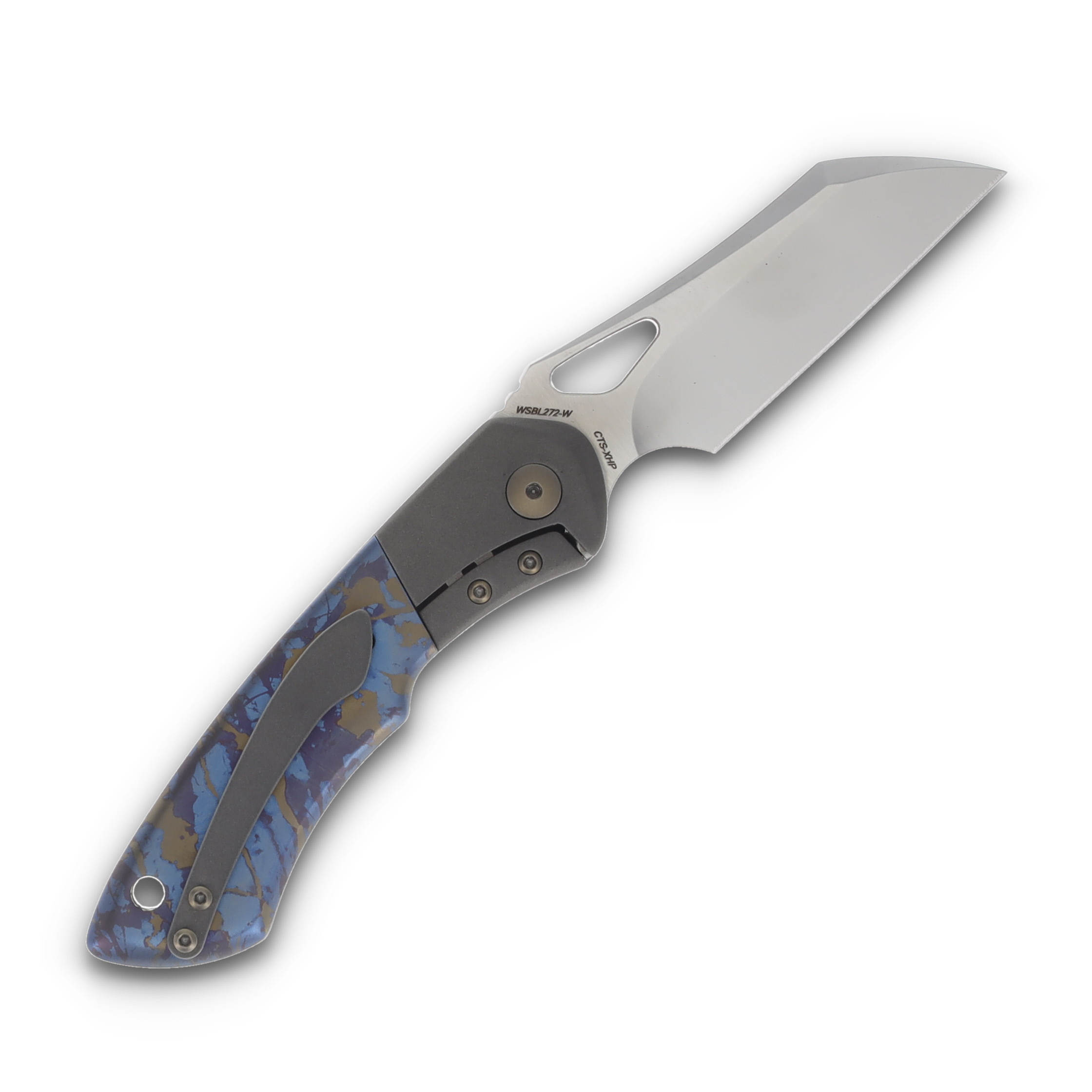 Olamic Whippersnapper BL Folding Knife Satin XHP Wharncliffe/Dark Blast/Splash Anodized 272W View 2