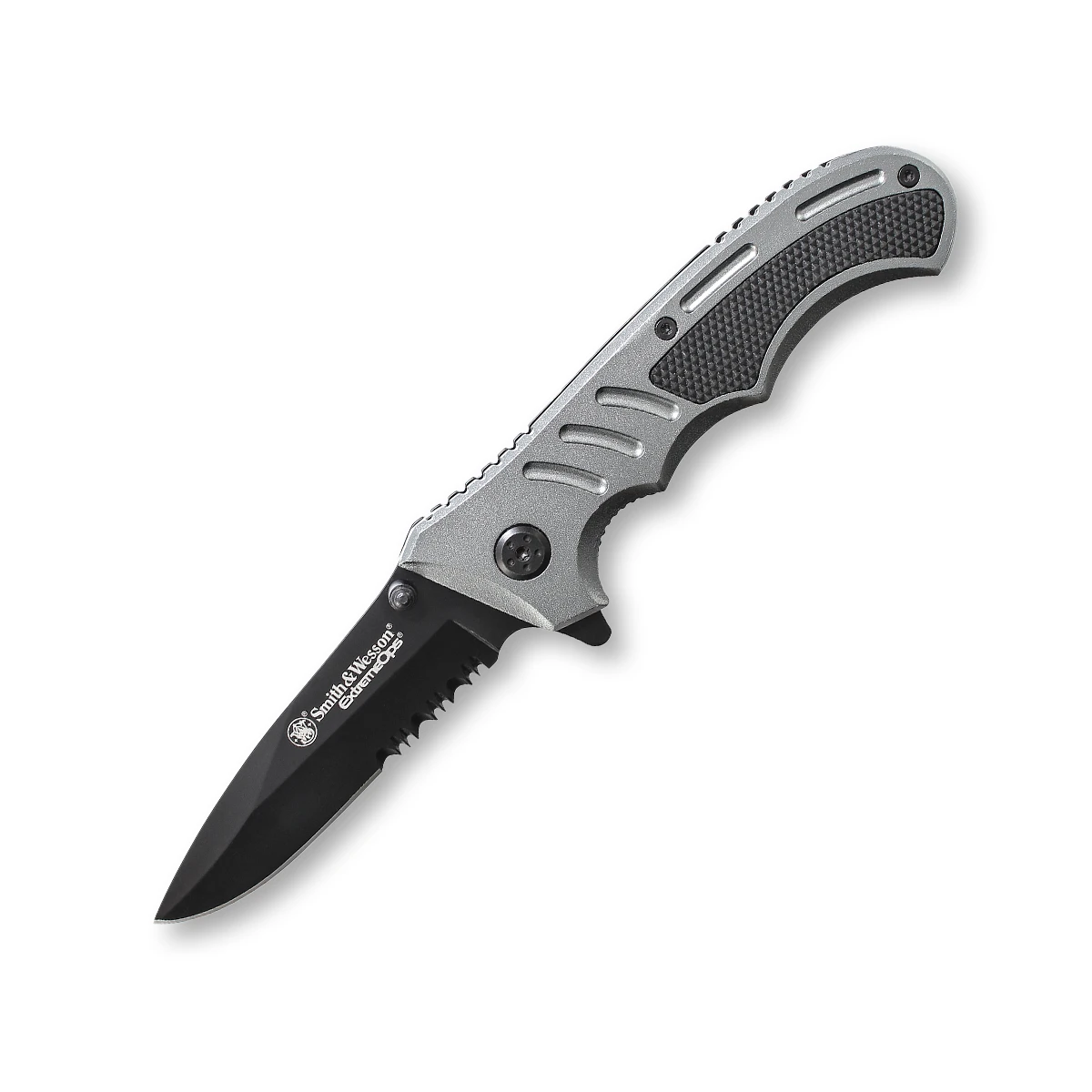 Smith & Wesson Extreme Ops Aluminum 3.1in Black Part Serrated Tanto Blade CK204CP View 1