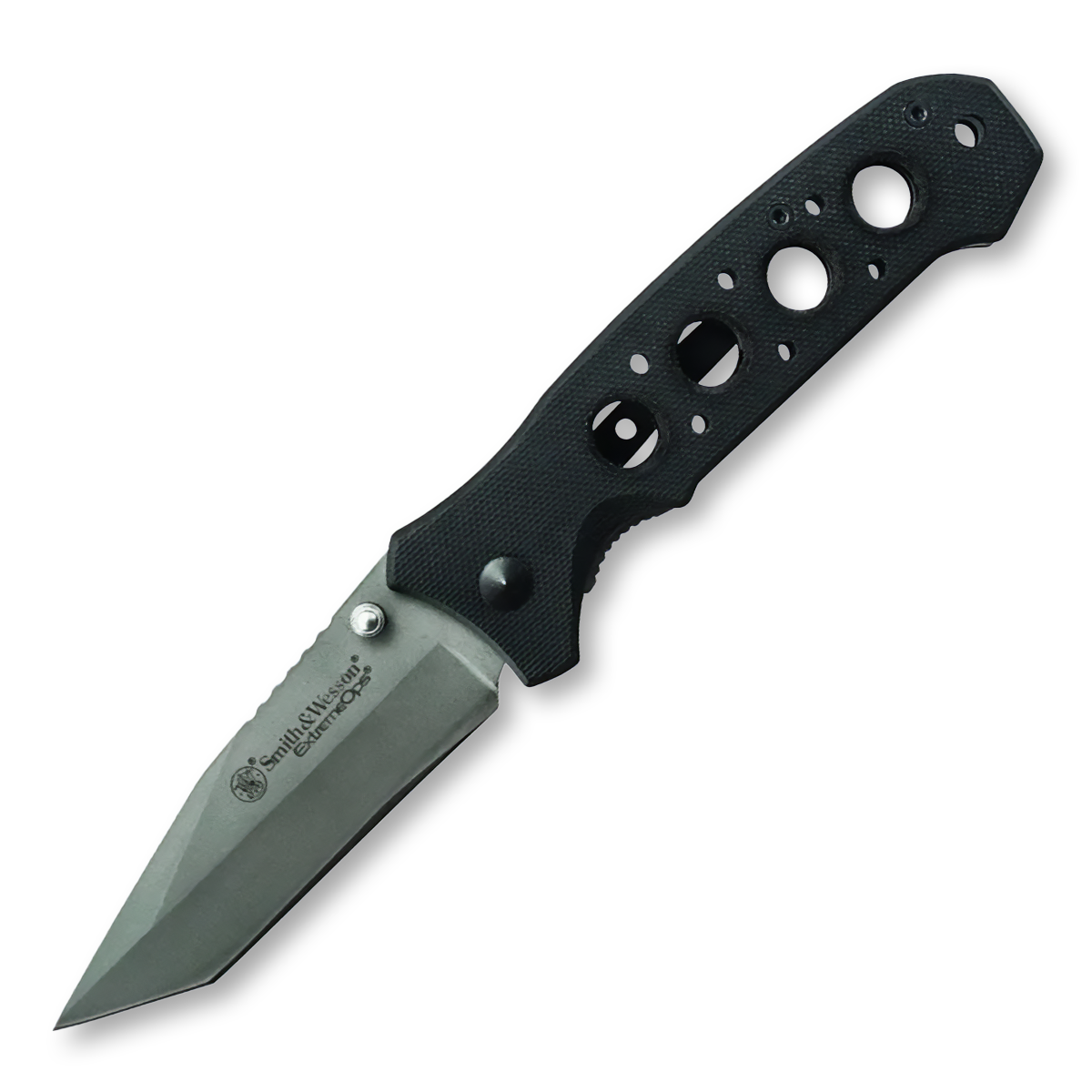 Smith & Wesson Extreme OPS Black G10 3.3in Plain Stonewash Tanto Blade CK13TCP View 1