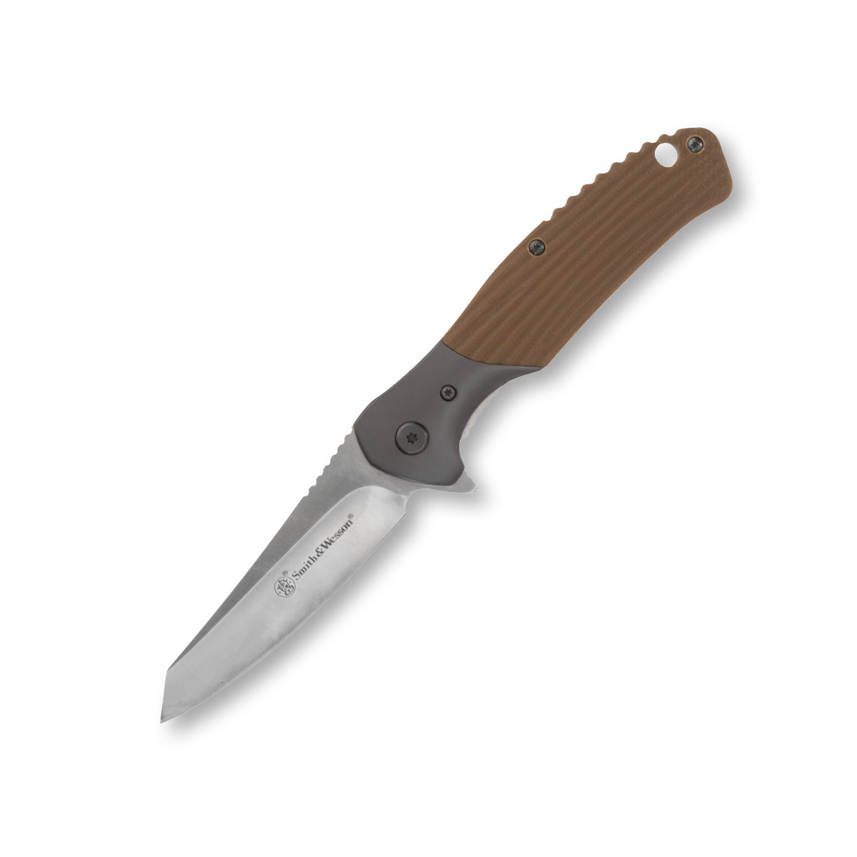 Smith & Wesson Stave Folding Knife 3.3in Satin Tanto Blade 1117233 View 1