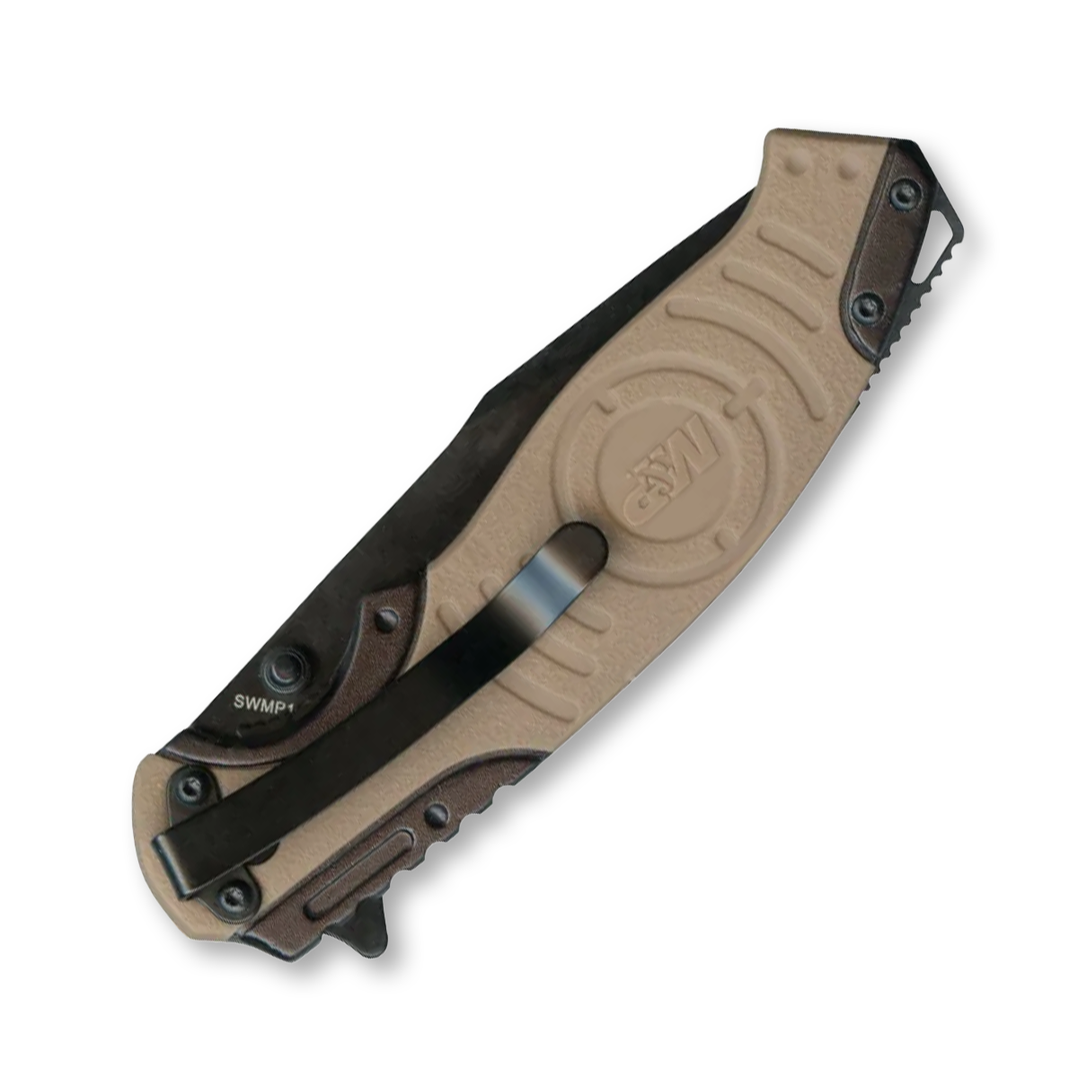 Smith & Wesson M&P FDE Folding Knife 3.5in Black Clip Point P/S Blade SWMP13GLSCP View 2
