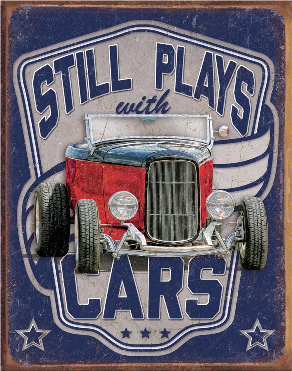 Still Plays with Cars Tin Sign SG2064 View 1