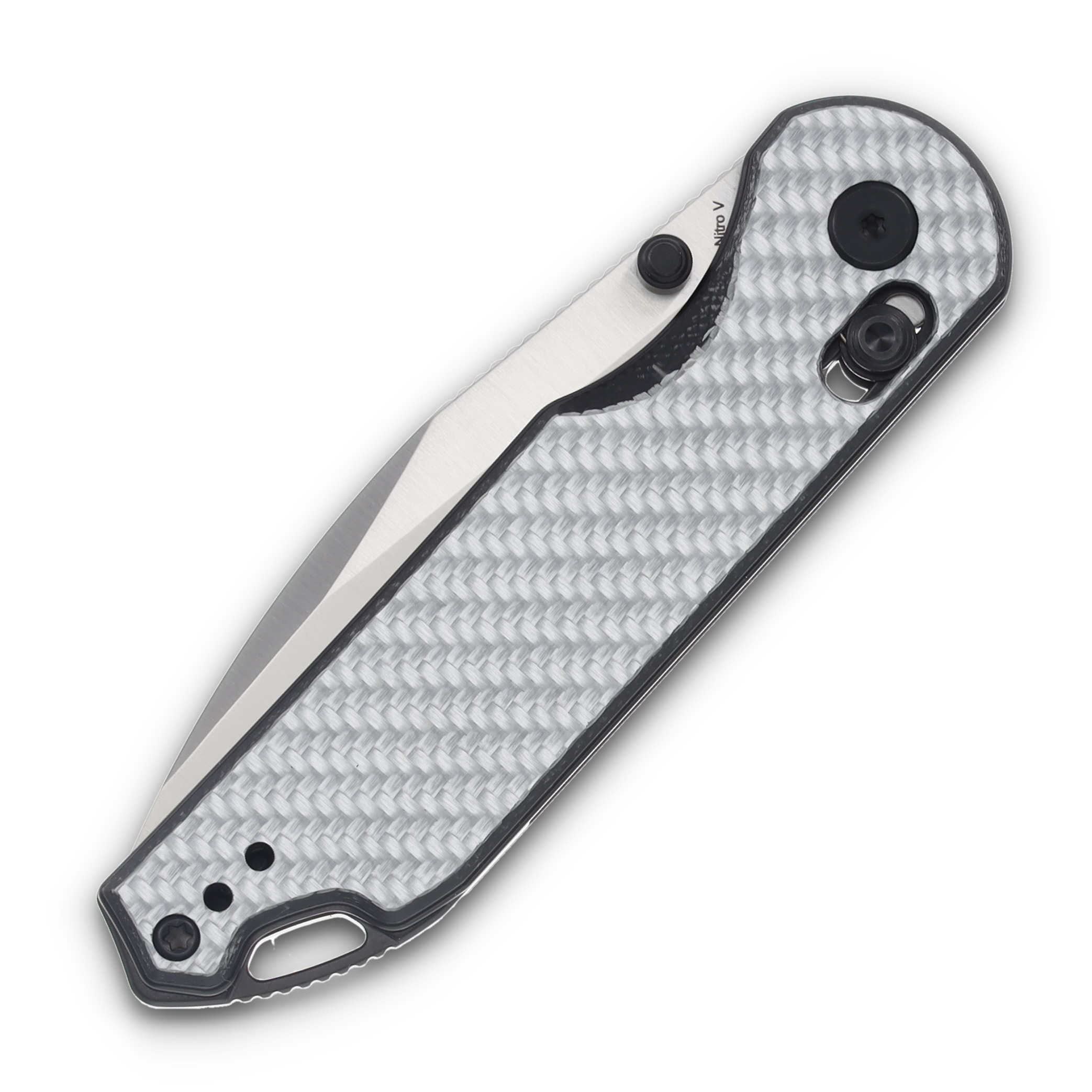 Kizer Assassin Folding Knife Silver 3.1 Inch Plain Satin Drop Point V3549A3 View 3