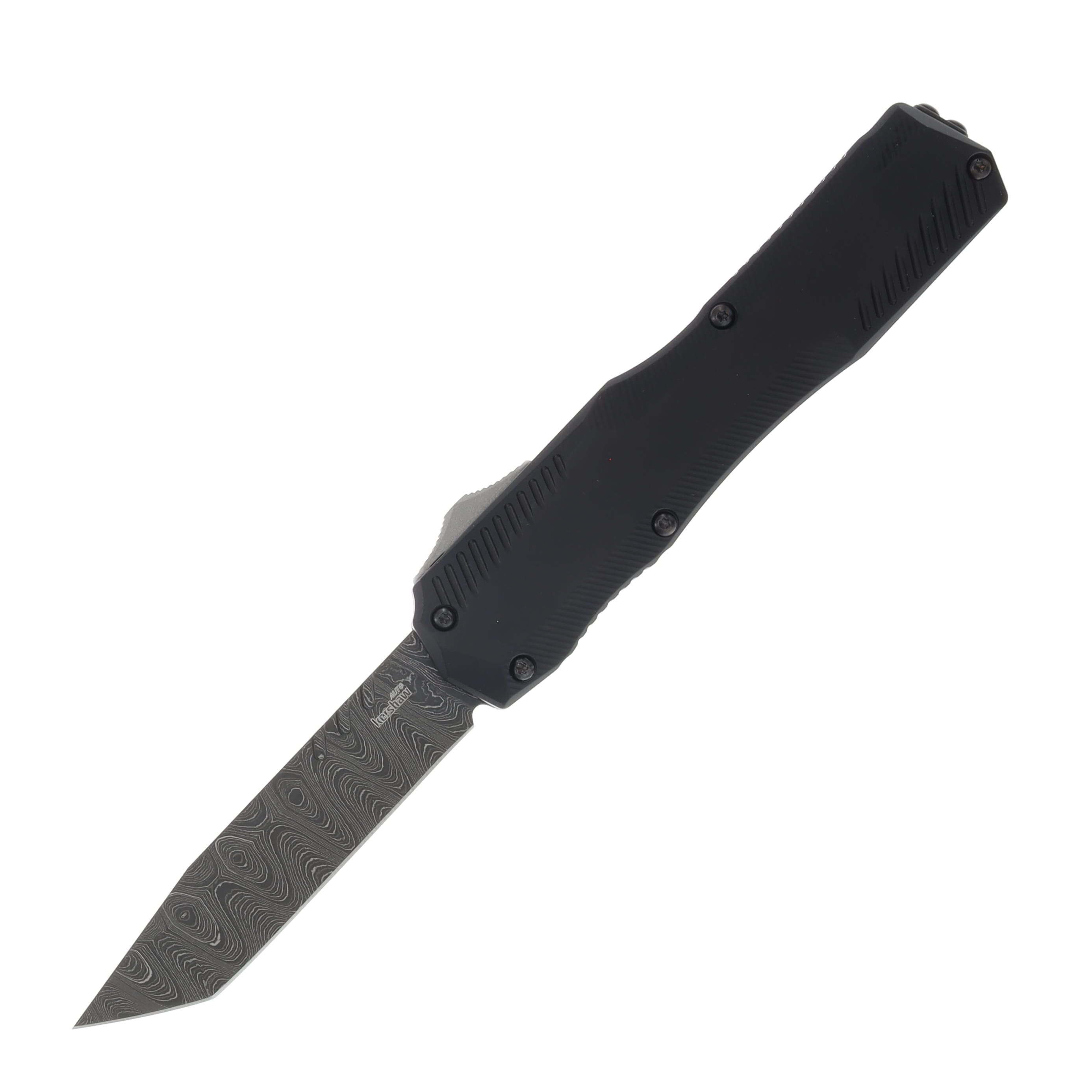 Kershaw Livewire OTF Auto Knife Black - 3.3in Damascus Tanto S/E Plain AUKS9000TDAM View 1