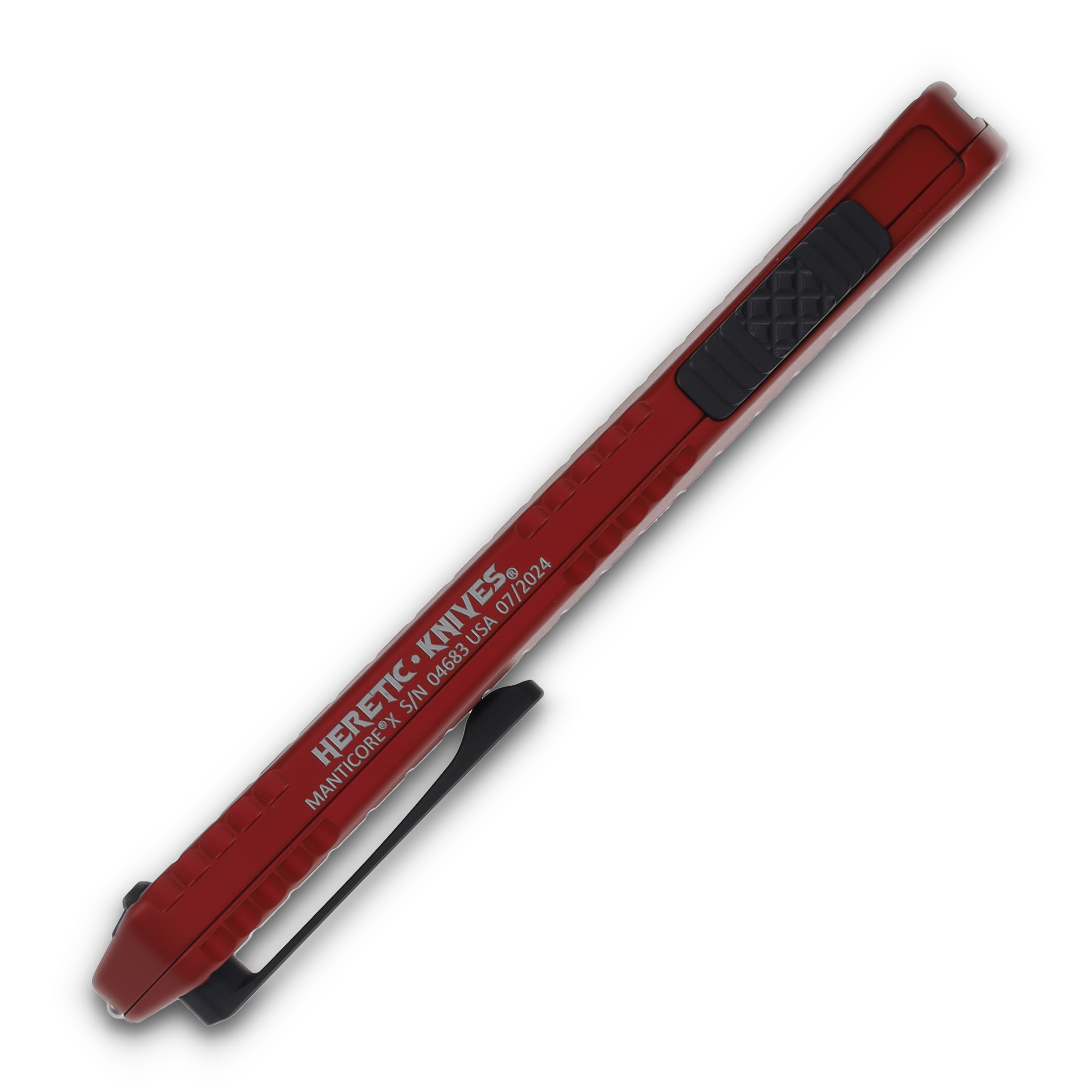 Heretic Manticore X  Bowie DLC Standard Blade with Grenade Grip Black Chassis Red Tactical View 5
