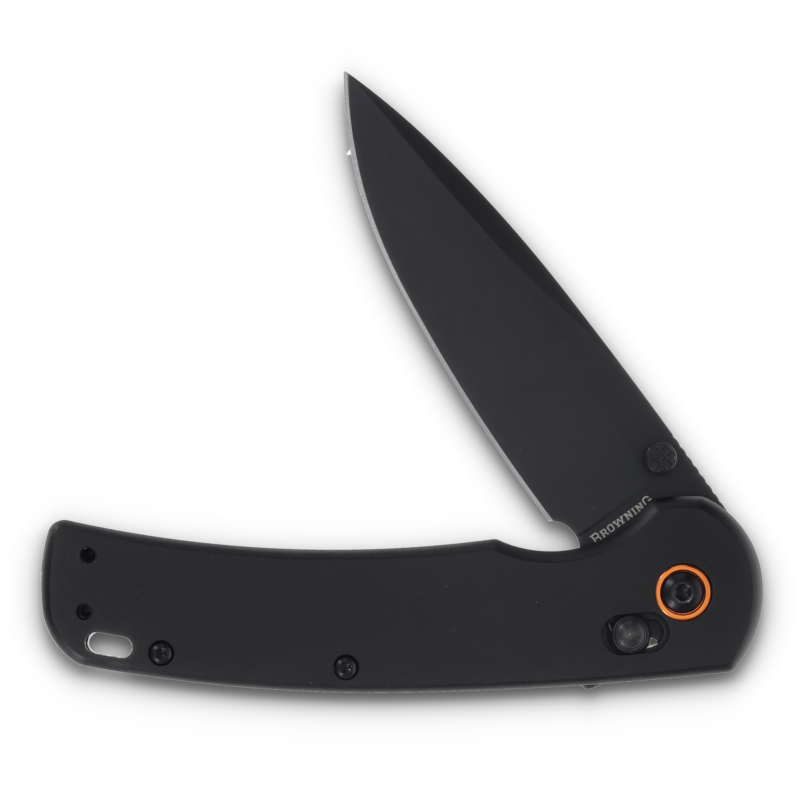 Browning Folder Black With Black Blade Orange Accent BR0546B View 1