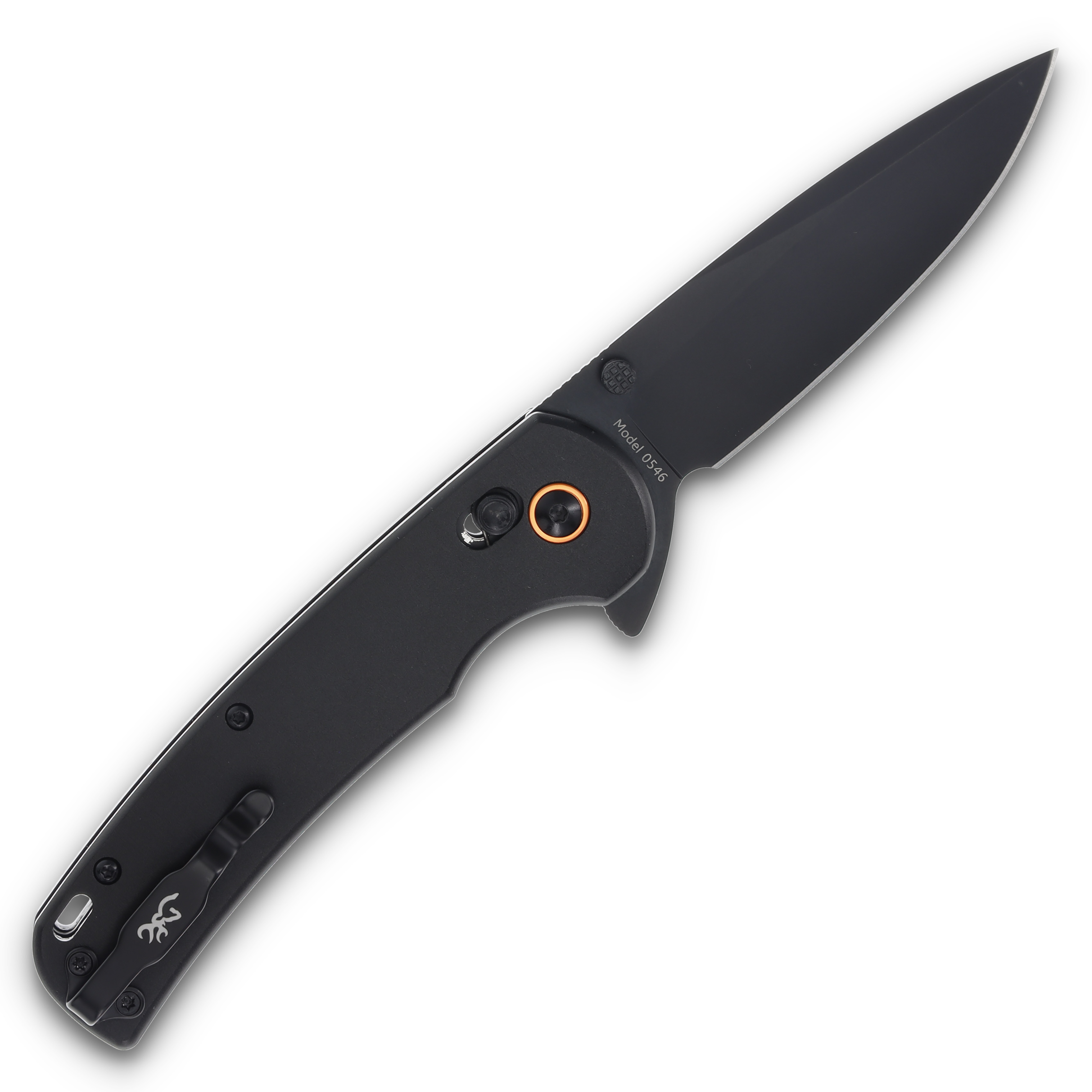 Browning Folder Black With Black Blade Orange Accent BR0546B View 4