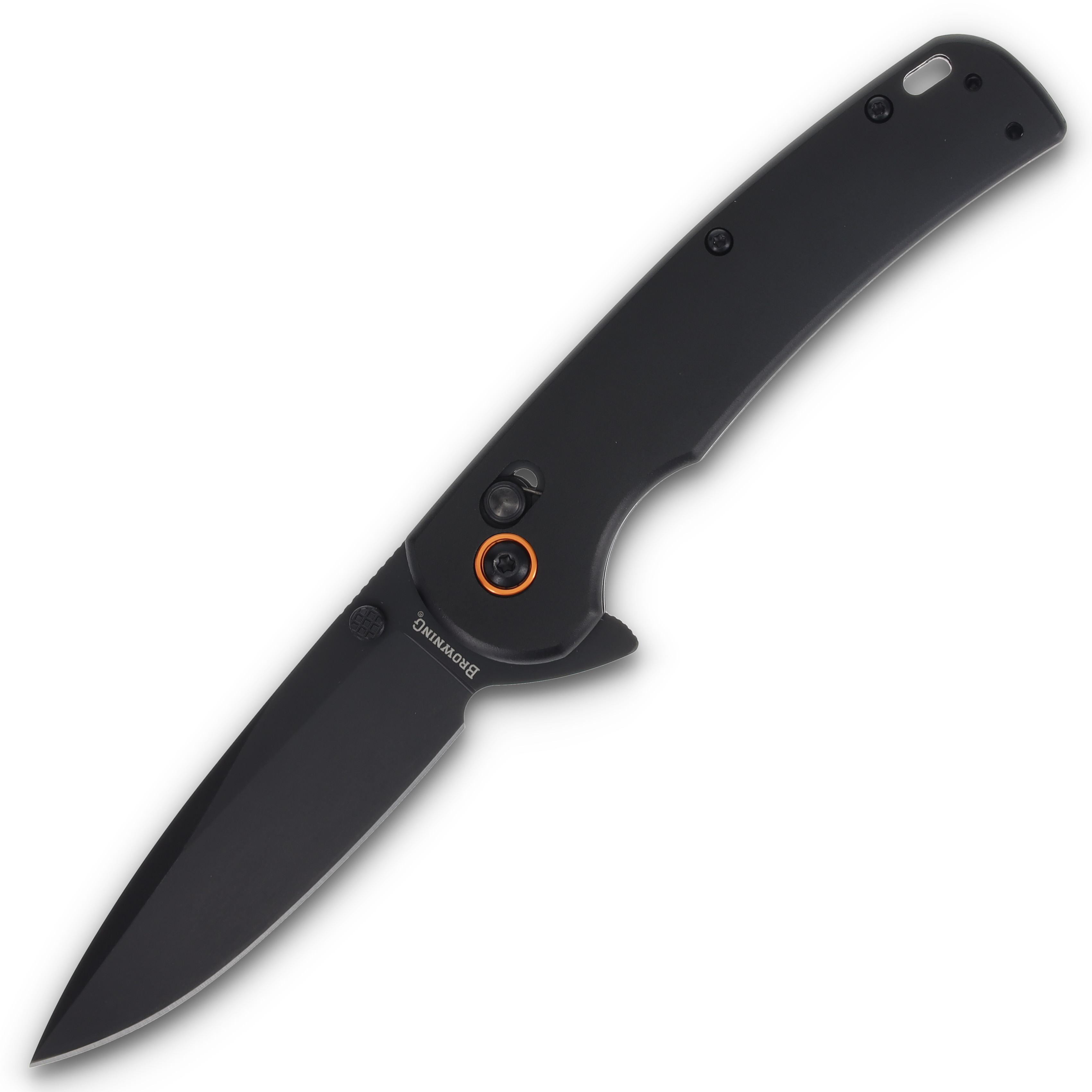 Browning Folder Black With Black Blade Orange Accent BR0546B View 3