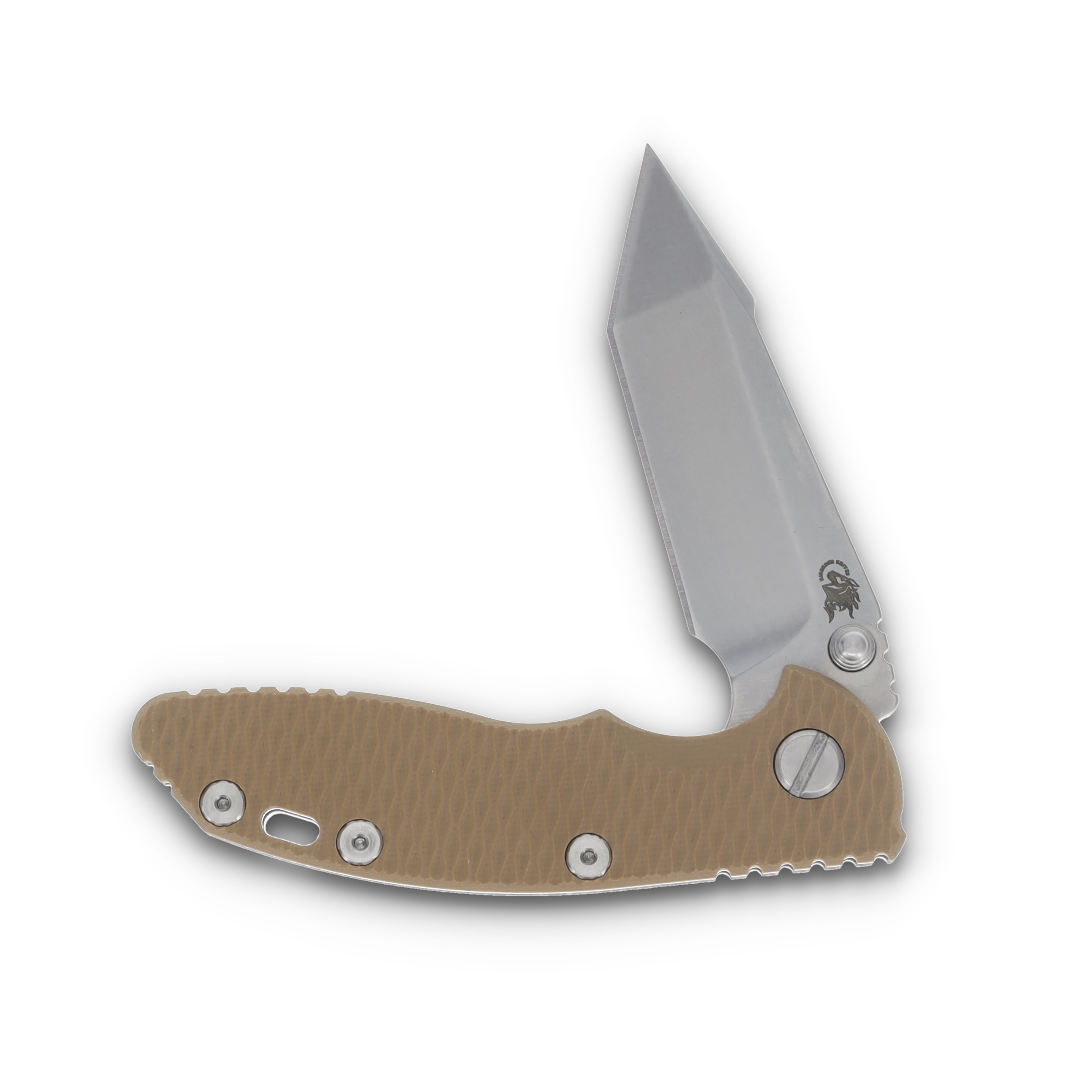 Hinderer XM-18 3.0 Harpoon Tanto Stonewash Titanium/Coyote G-10 KXM3000HTSWCY View 4