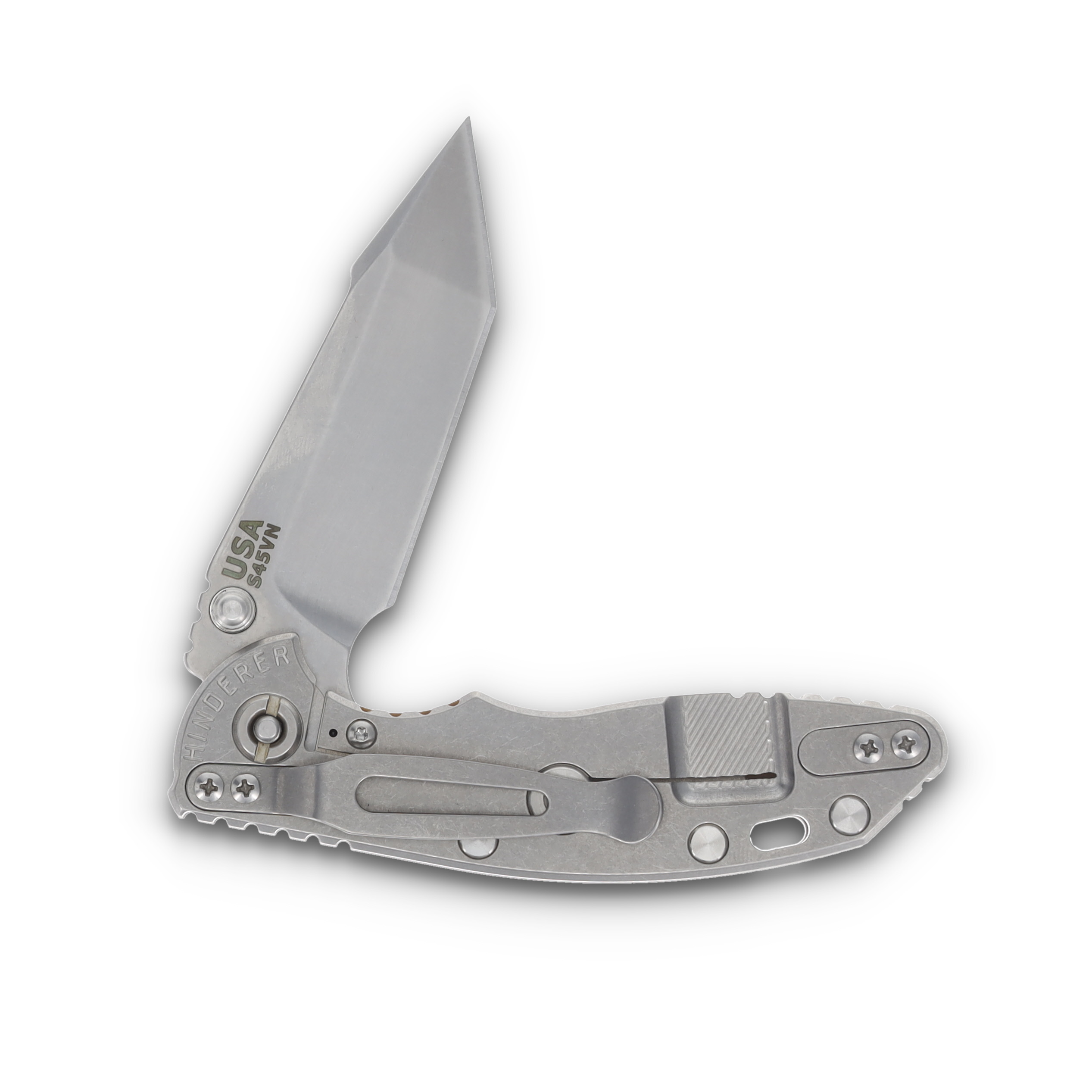 Hinderer XM-18 3.0 Harpoon Tanto Stonewash Titanium/Coyote G-10 KXM3000HTSWCY View 3
