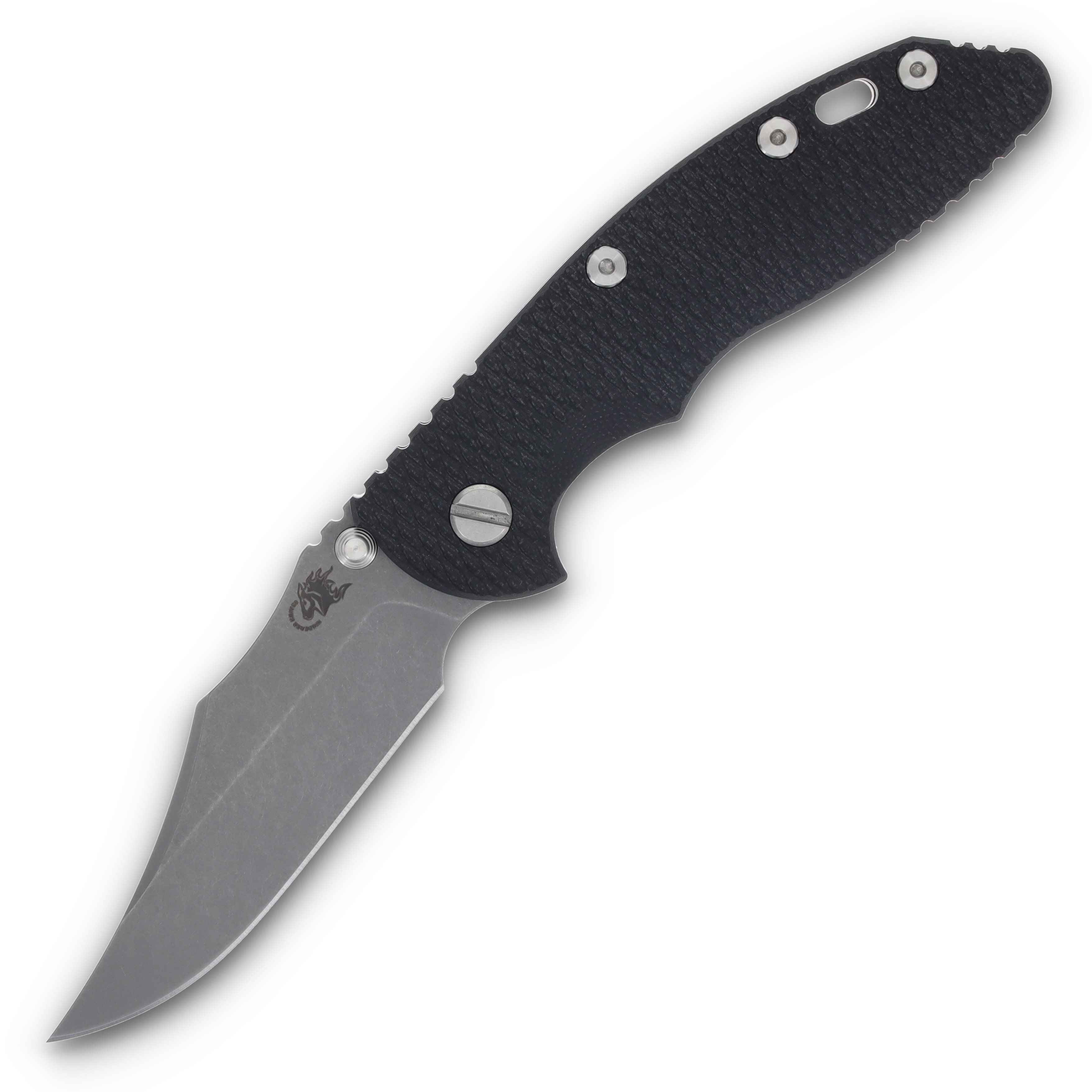 Hinderer XM-18 3.5in Non Flipper Bowie Working Finish Black G10 KXM35NFBOWWFBK View 1